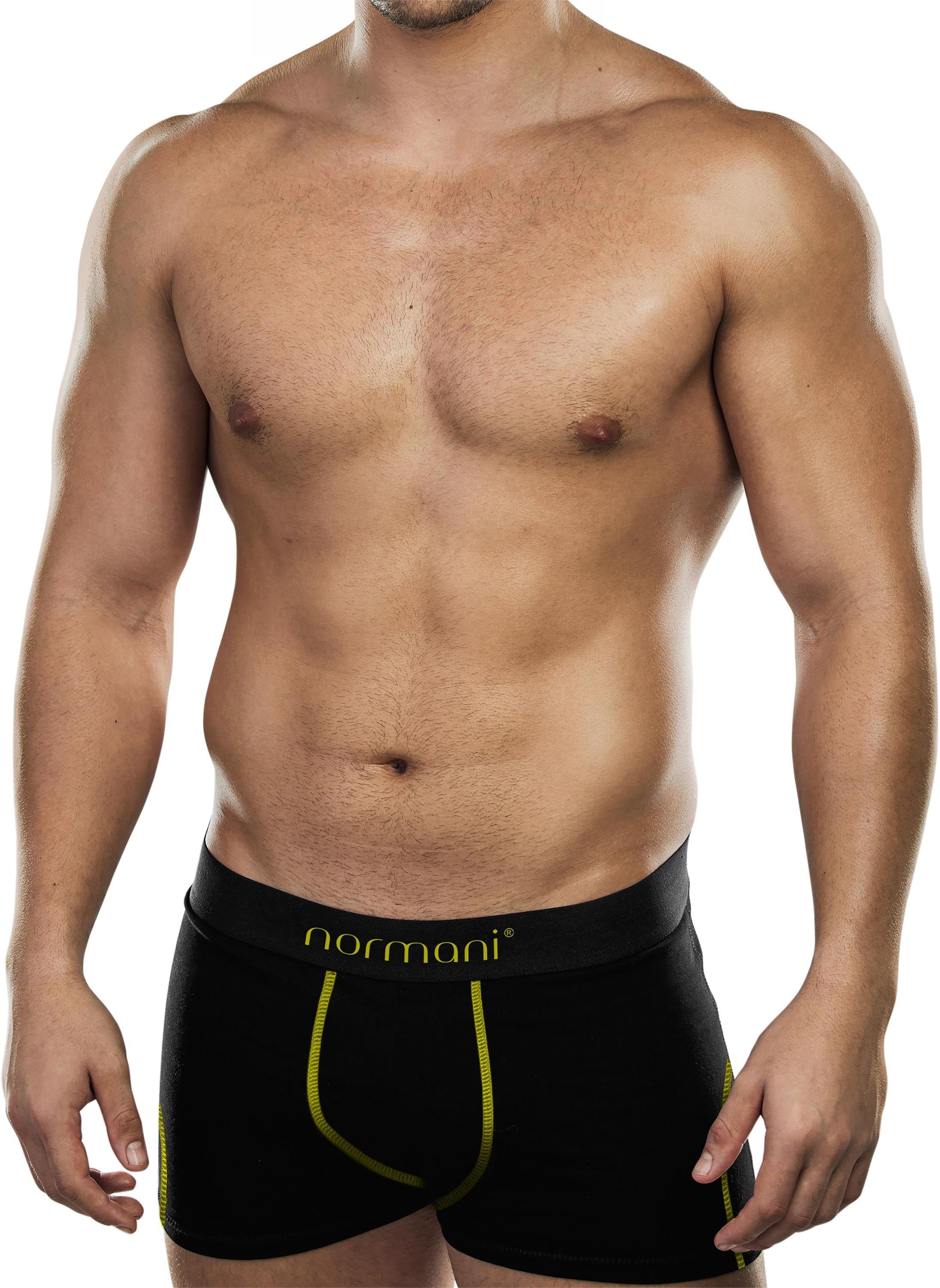 normani Boxershorts 6 weiche Boxershorts aus Baumwolle Unterhose aus atmungsaktiver Baumwolle für Männer Gelb
