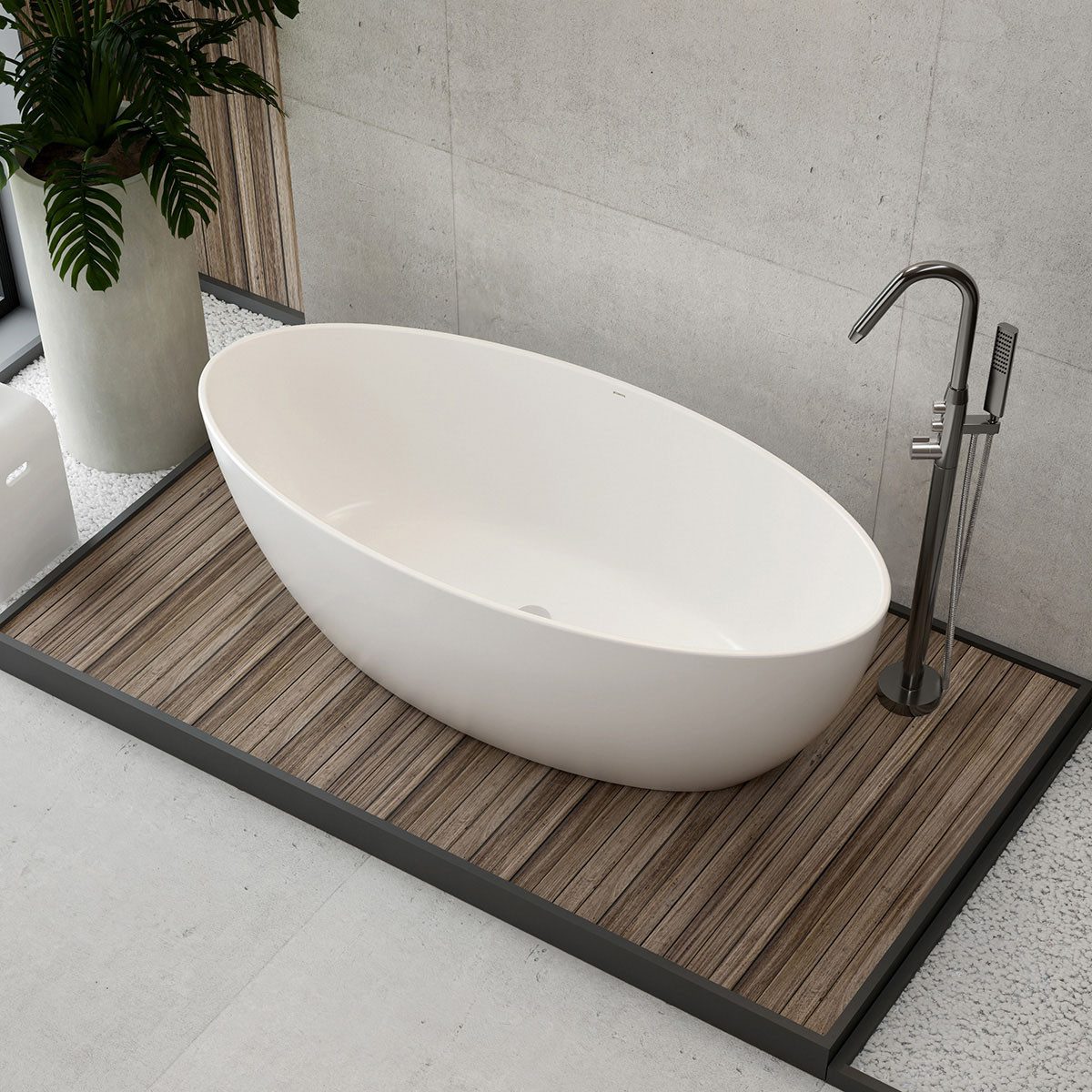 Bernstein Badewanne TERRA 2.0, Doppelwandig, mit Siphon, drei Größen wählbar