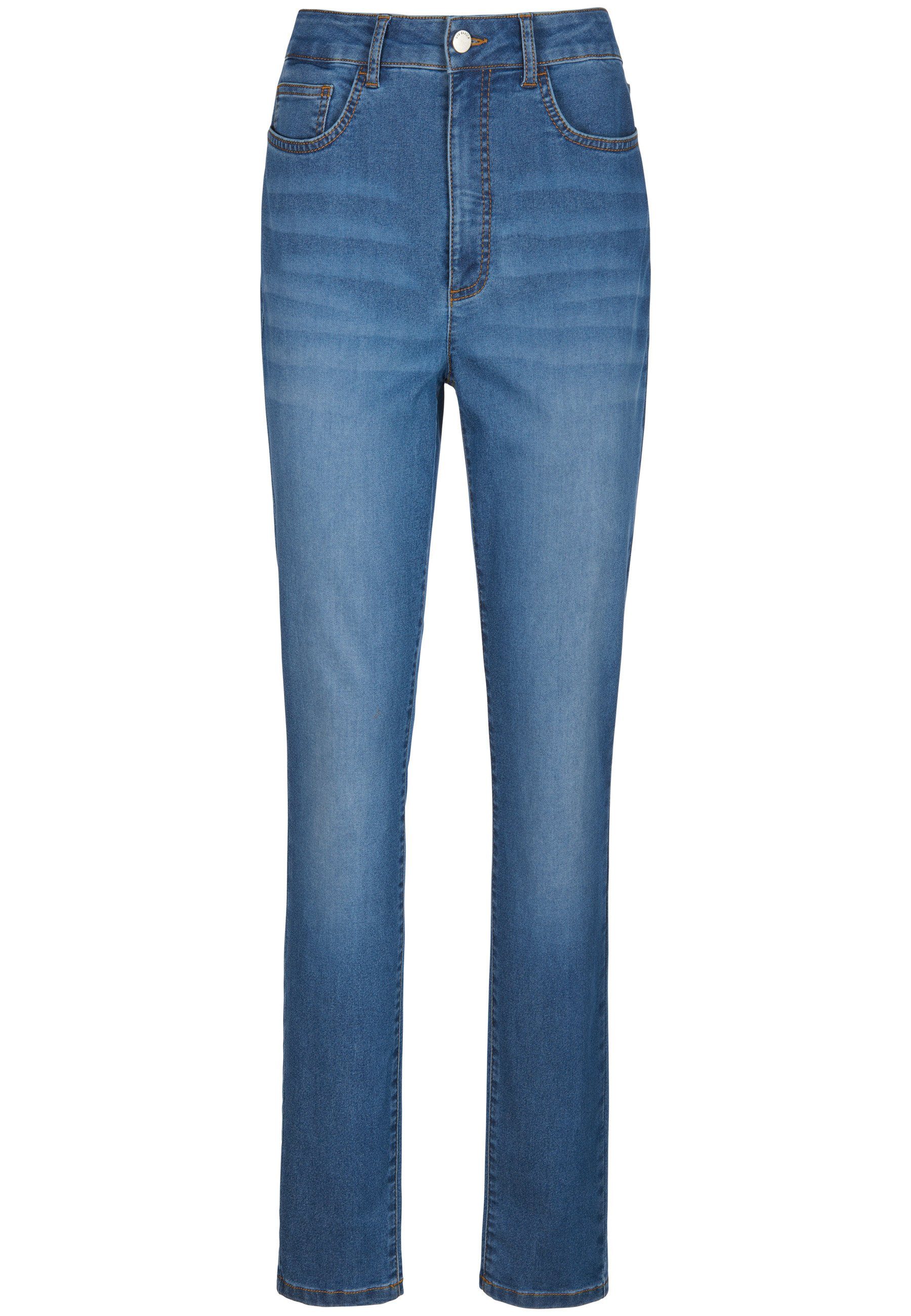 blue_denim Uta 5-Pocket-Jeans Raasch mit Cotton Taschen