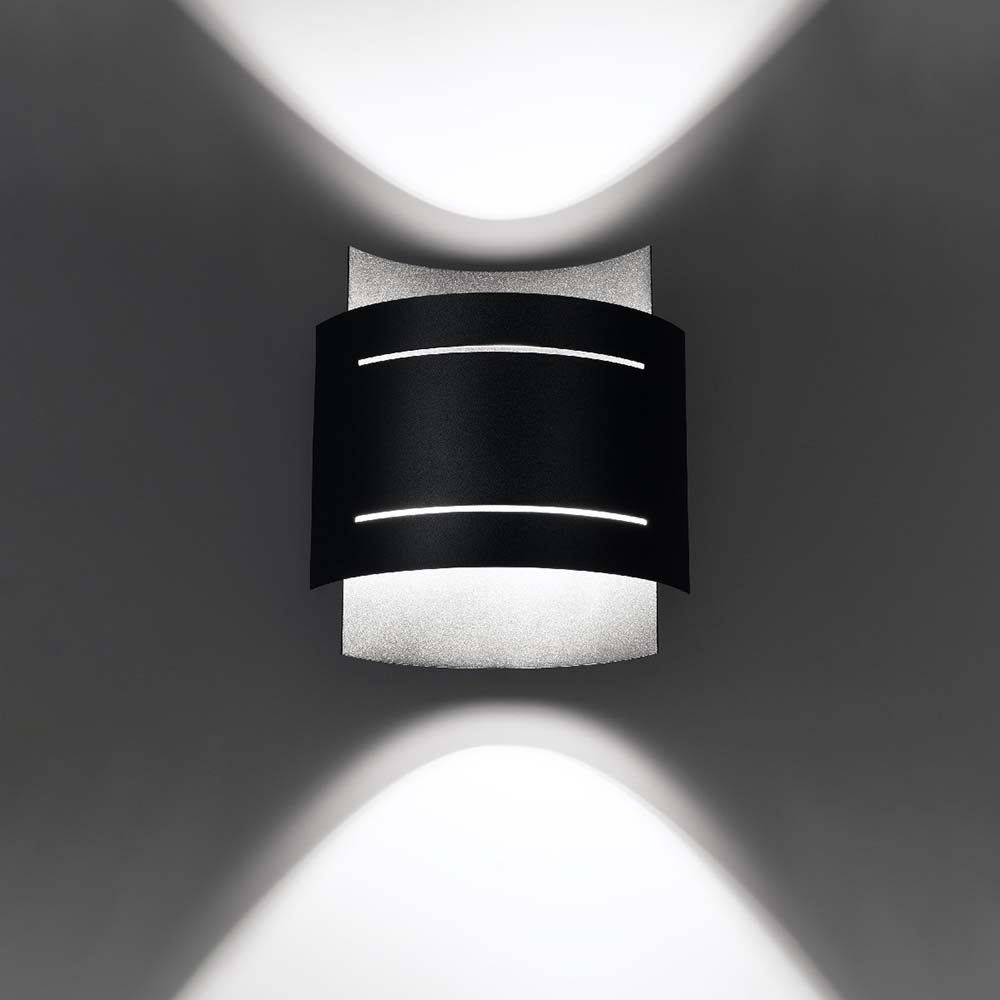 etc-shop Wandleuchte, Leuchtmittel Stahl Spotlampe nicht Schlafzimmerleuchte Wandleuchte 1x Schwarz inklusive, Flurleuchte