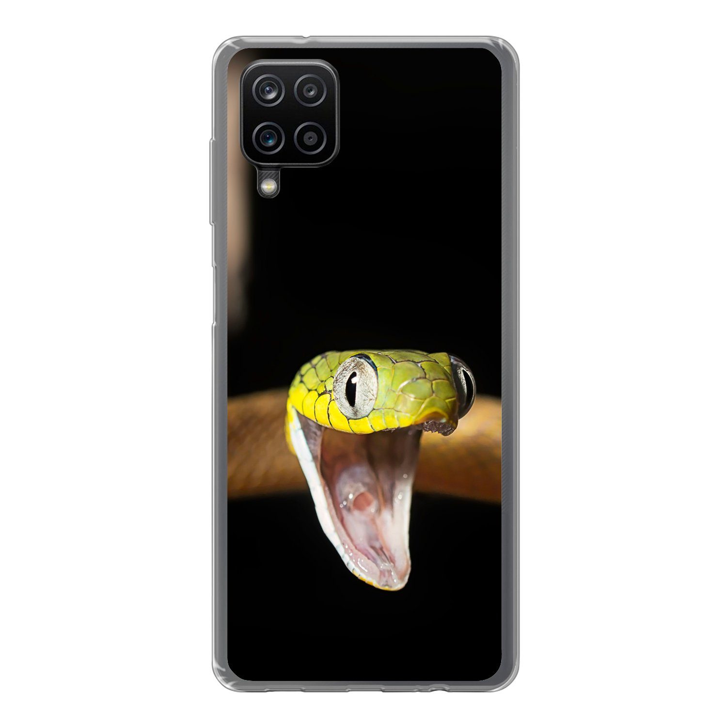 Handyhülle für Samsung Galaxy A12 Schlange - Tier - Schwarz