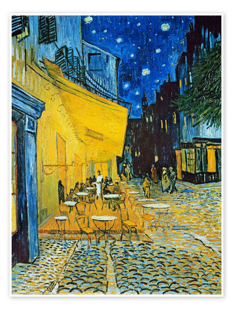 Posterlounge Poster Vincent van Gogh, Caféterrasse am Abend, Esszimmer Malerei