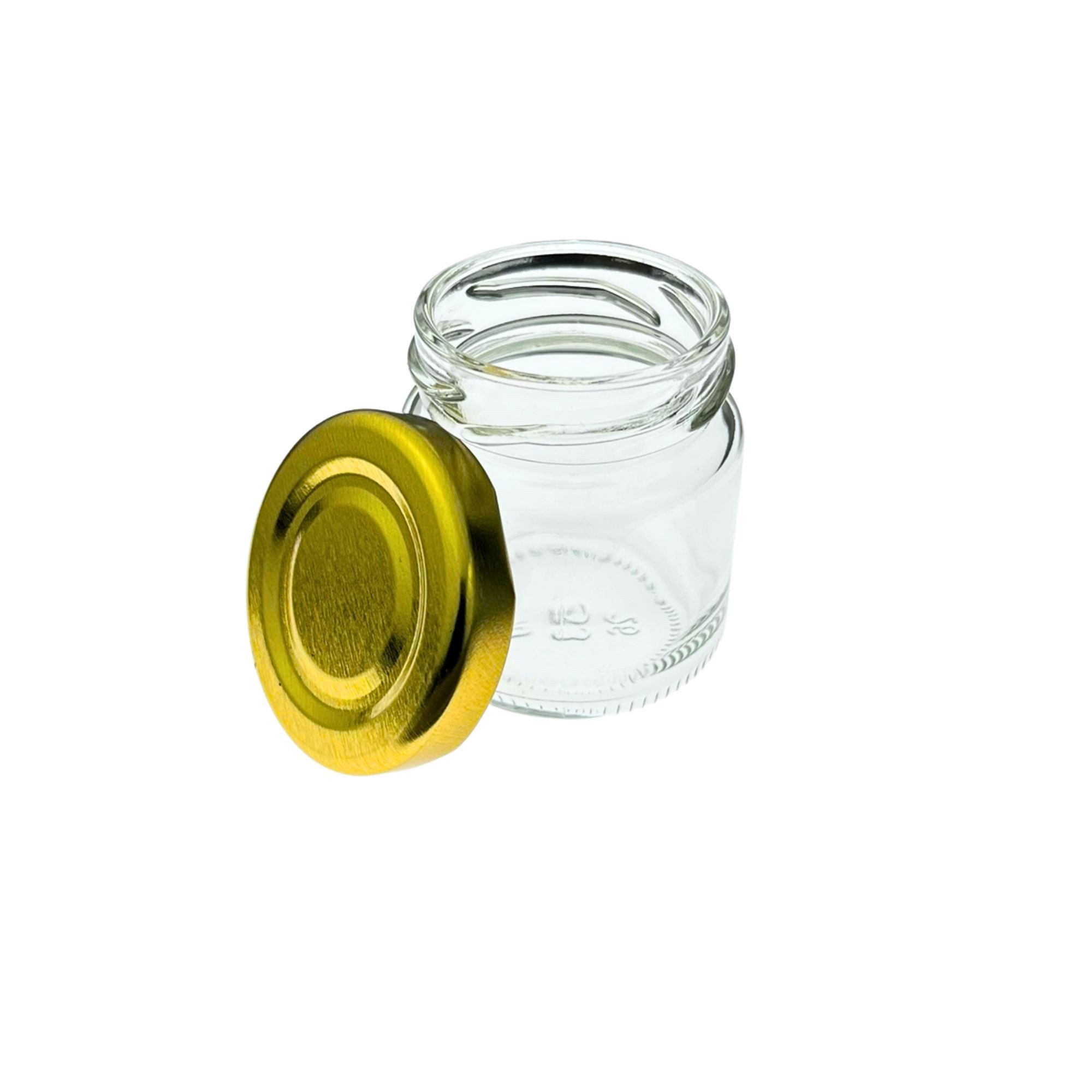 BIENEN SCHMIDT Honigglas 48 Stück Mini Gläser 50g / 53ml Twist off Gläser Rundgläser, (48-tlg., 48 Stk), Einweckgläser Einmachgläser Portionsgläser Marmeladengläser Honig