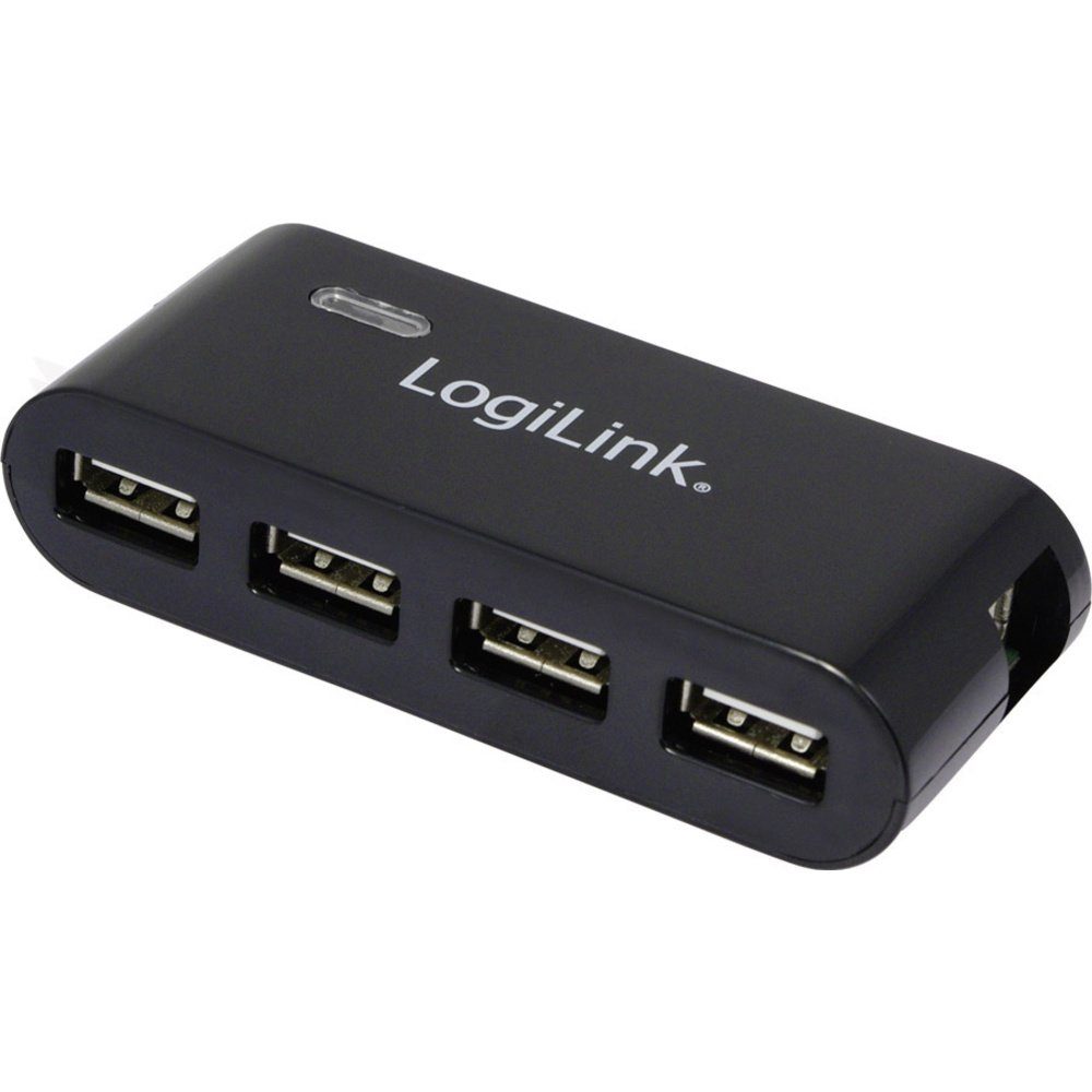 USB-Verteiler LogiLink UA0085 4 Port USB 2.0-Hub Schwarz