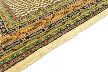 Wollteppich Mir Teppich handgeknüpft gelb, morgenland, rechteckig, Höhe: 10 mm