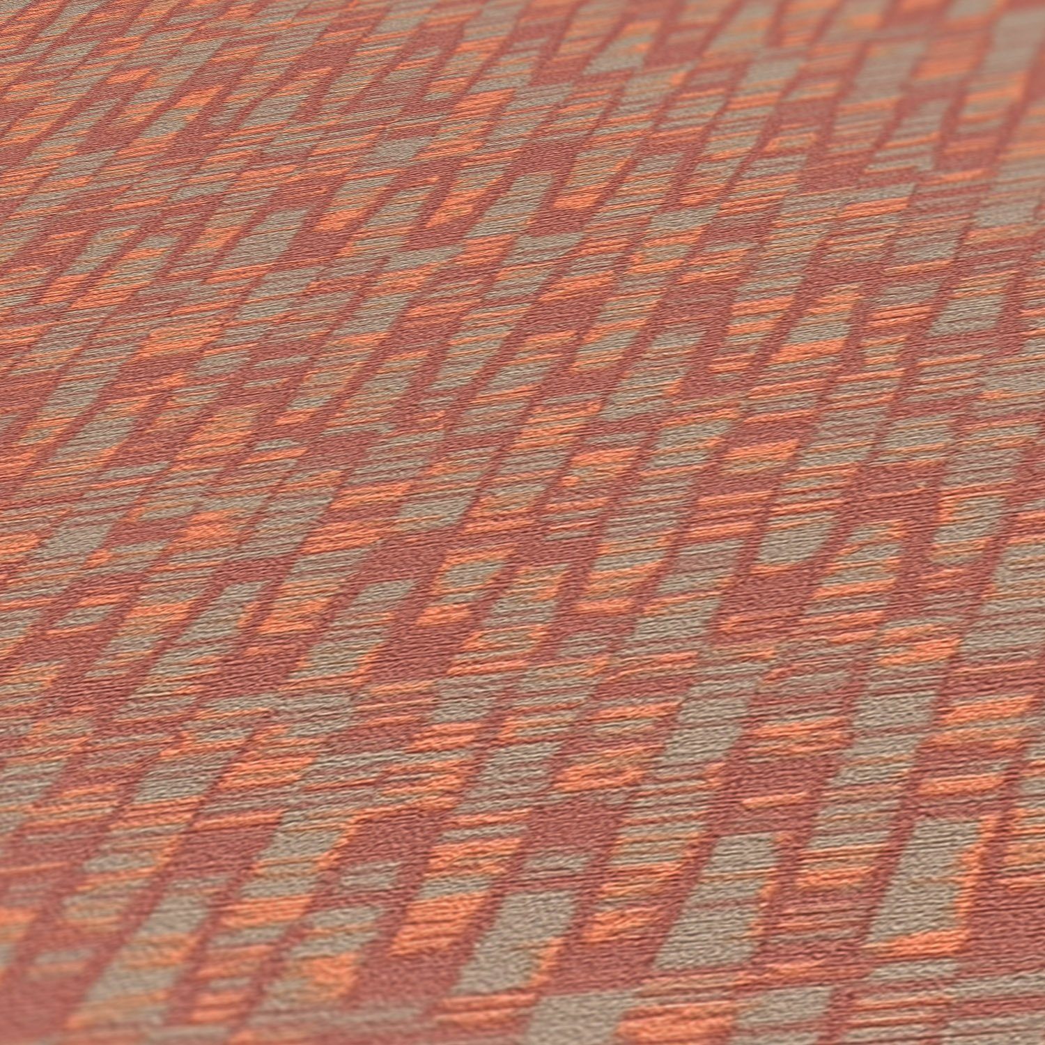 A.S. Création Vliestapete Antigua Mustertapete orange,rot matt, Tapete Abstrakt, (1 Glänzend geprägt, St)