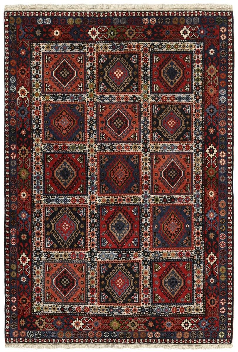 Orientteppich Yalameh 103x149 Handgeknüpfter Orientteppich / Perserteppich, Nain Trading, rechteckig, Höhe: 12 mm | Kurzflor-Teppiche
