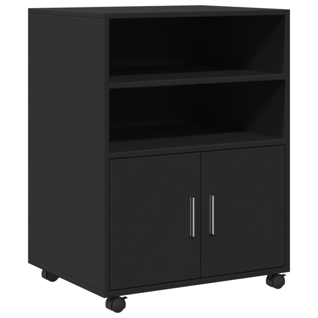 vidaXL Aktenschrank Rollschrank Schwarz 60x48x81 cm günstig online kaufen