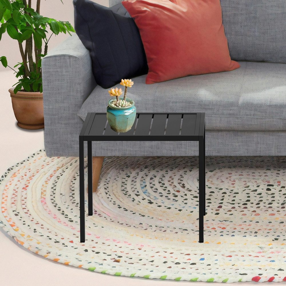 Melko Gartentisch Aluminium Beistell Balkontisch rechteckig Terrassentisch günstig online kaufen