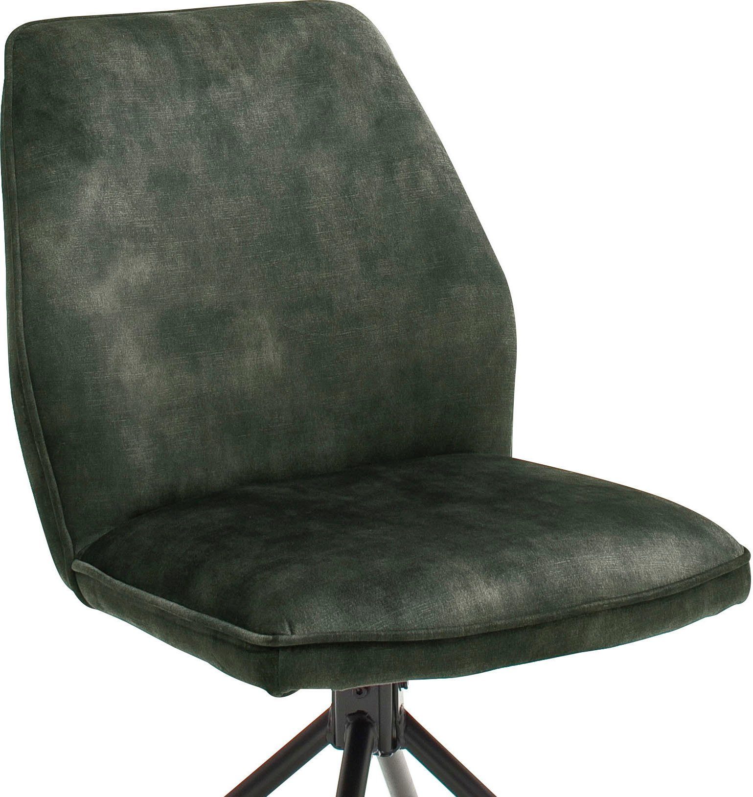 MCA furniture Olive 2 Kg Keder, bis Ottawa | Esszimmerstuhl St), Vintage (Set, Veloursoptik 120 mit belastbar Stuhl Olive