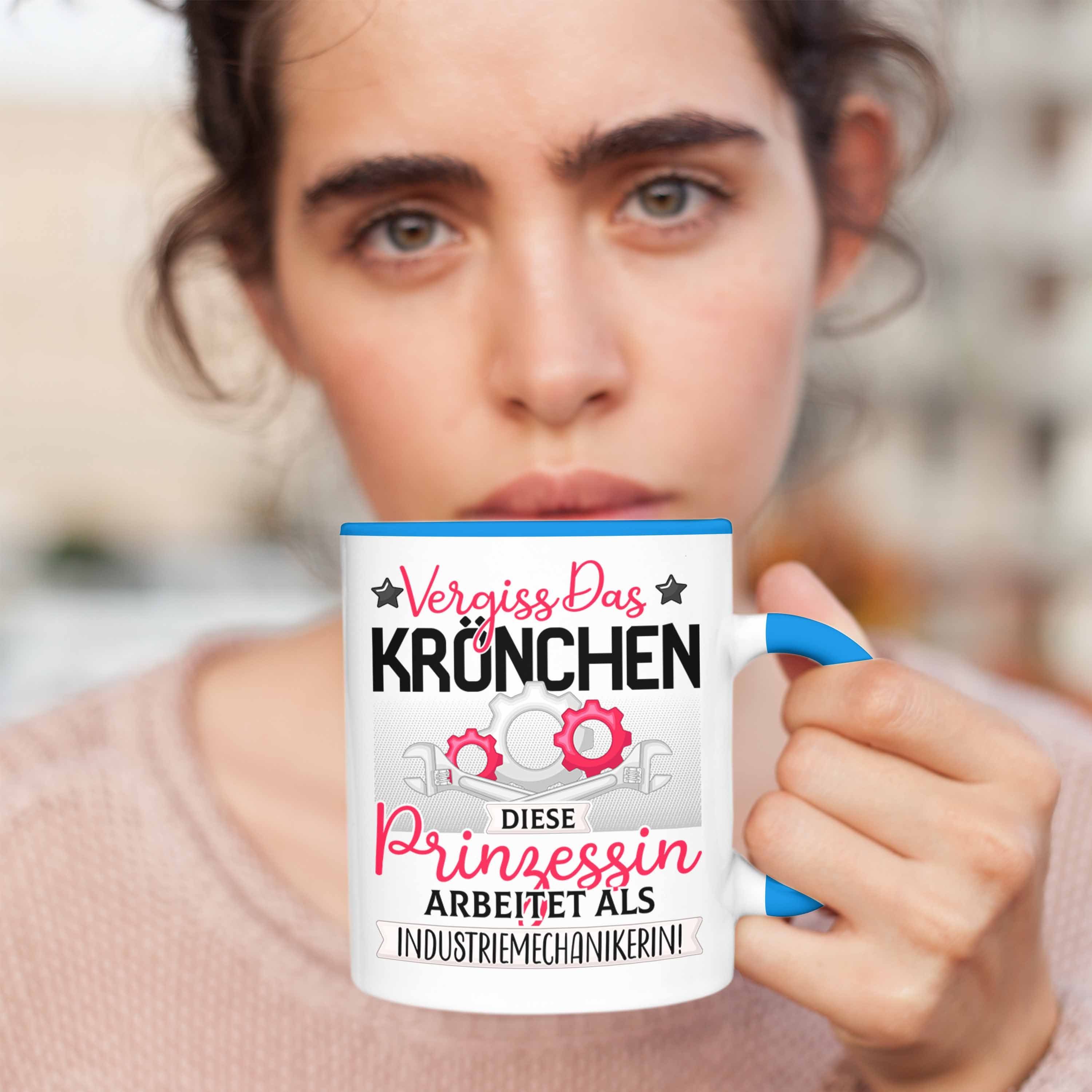 Das Tasse Frauen Blau Spruch Industriemechanikerin Tasse Geschenk Kröchen Vergiss Trendation