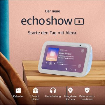 Amazon Echo Show 5 3. Generation 2023 Smart Speaker Alexa Kamera Sprachgesteuerter Lautsprecher (WLAN (WiFi), Bluetooth)