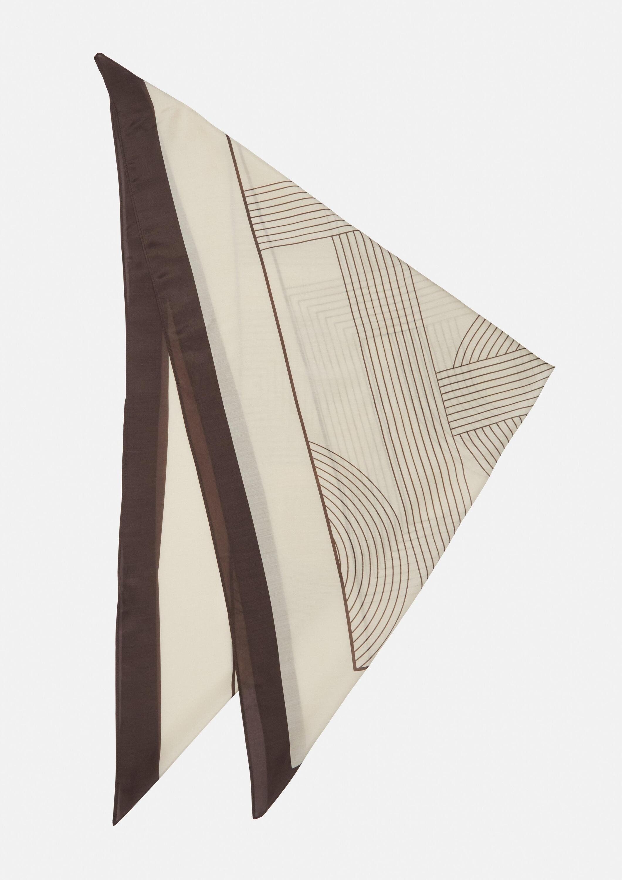 comma Schal Tuch, Bedrucktes Seiden-Mix-Tuch, 90x90 cm