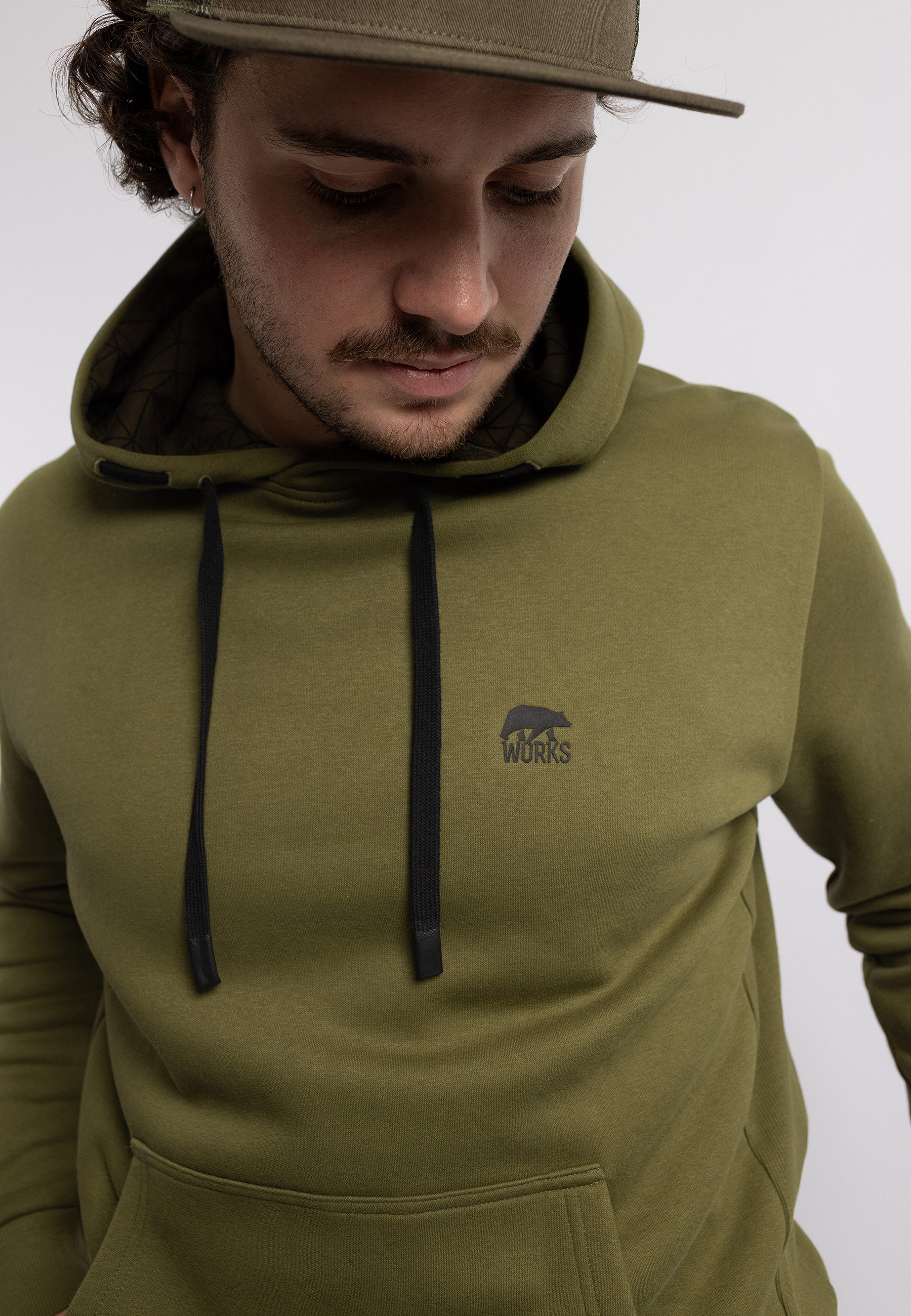 FORSBERG Sweatshirt Hoodie mit kleinem Brustlogo