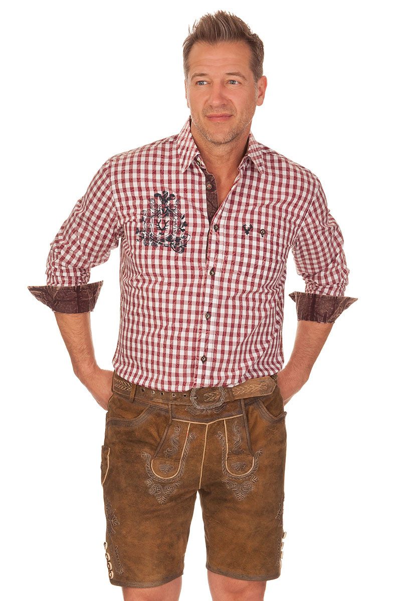 KRÜGER BUAM Trachtenhemd Trachtenhemd - VINZ - blau, rot