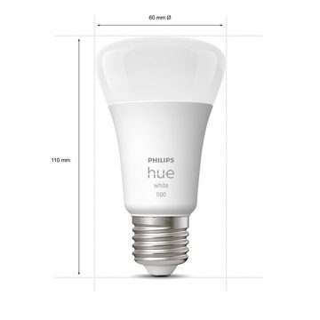 Philips Hue LED-Leuchtmittel Weißes E27 LED Leuchtmittel Starterset, E27, Warmweiß