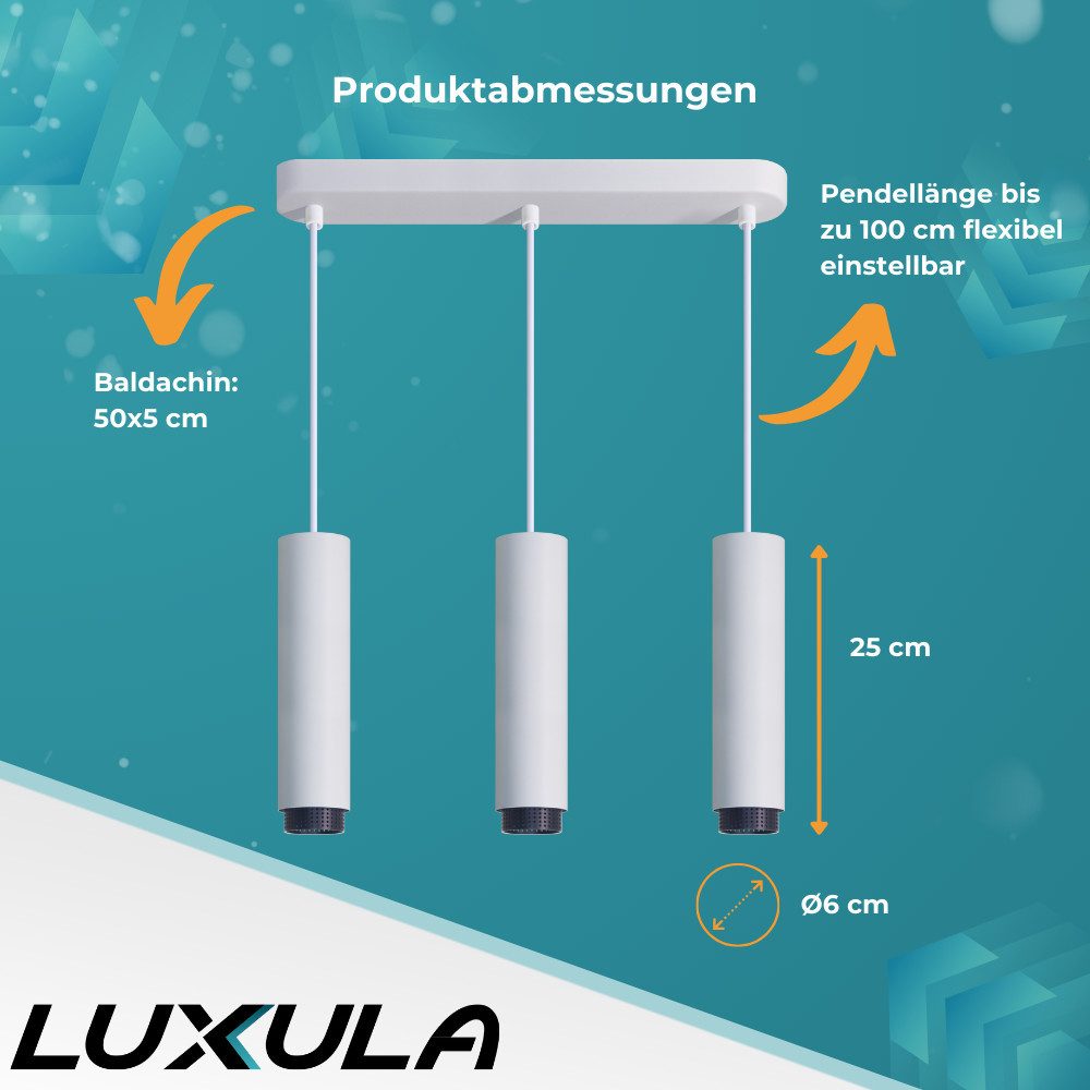 LUXULA LED Pendelleuchte LUXULA LED Pendelleuchte 35 W Weiß – Bild 4 von 5