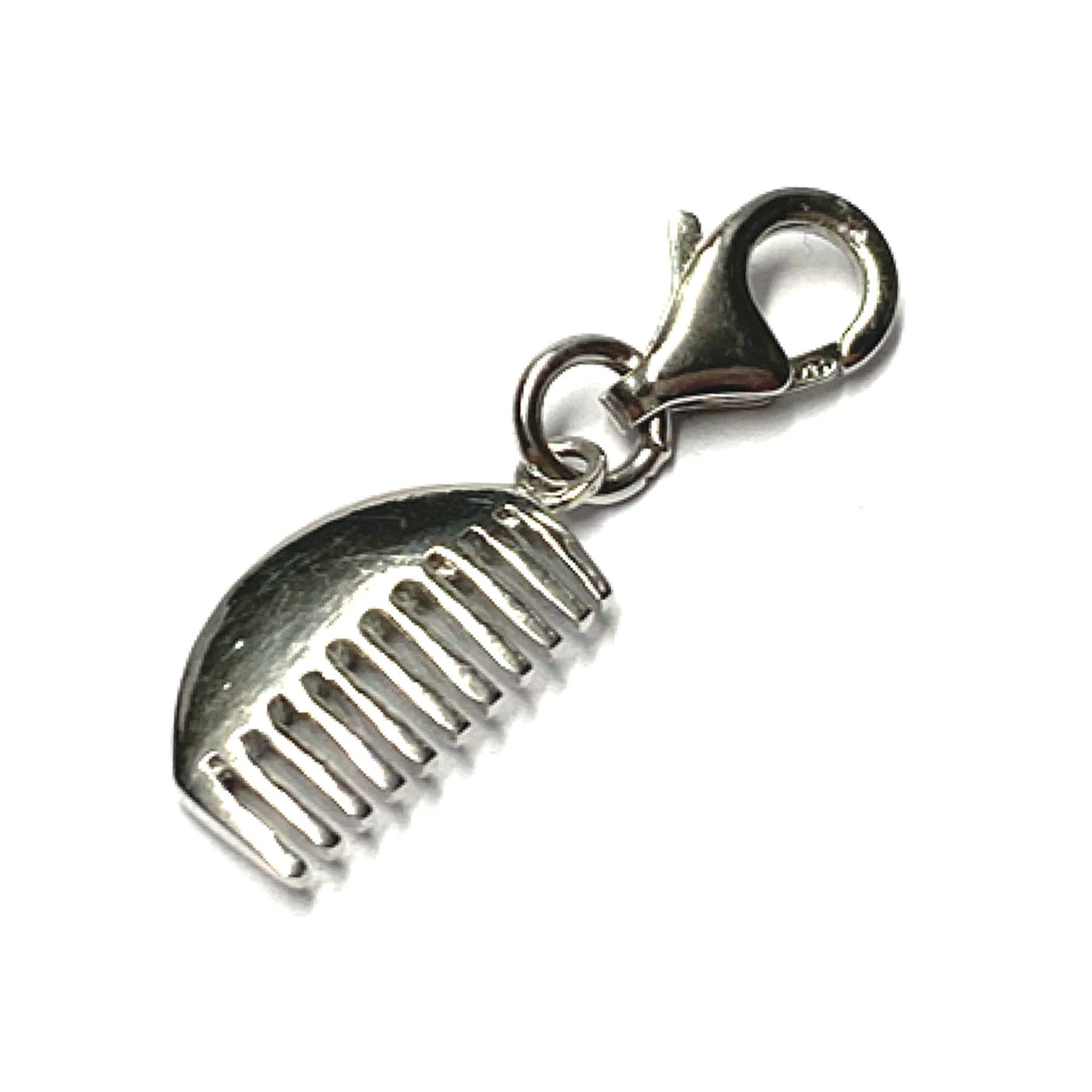 Edelschmiede925 Charm-Einhänger Charm Anhänger Kamm Silber 925 rhodiniert Bettelarmband Anhänger
