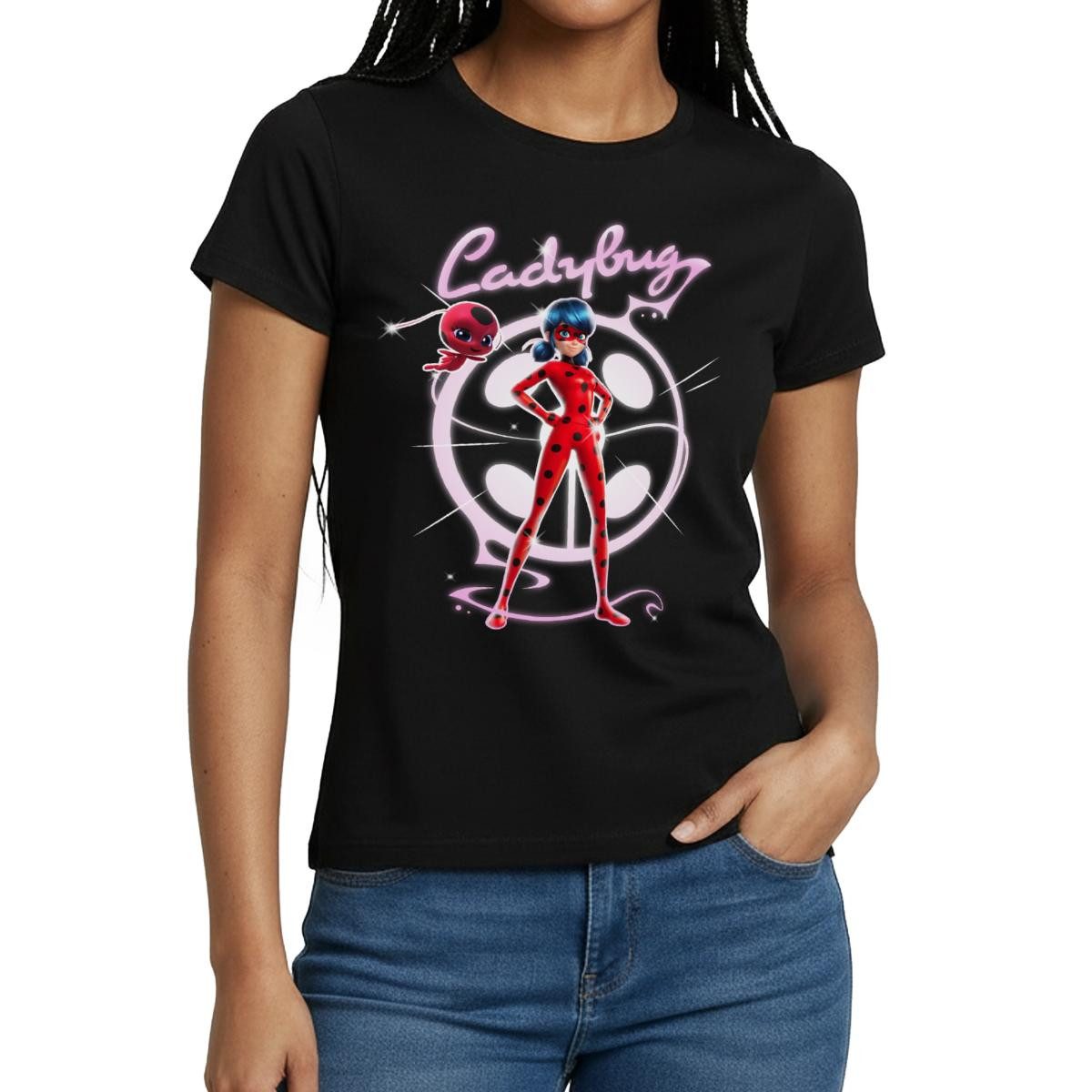 T-Shirt Miraculous Ladybug Mit Tikki Frauen T-Shirt