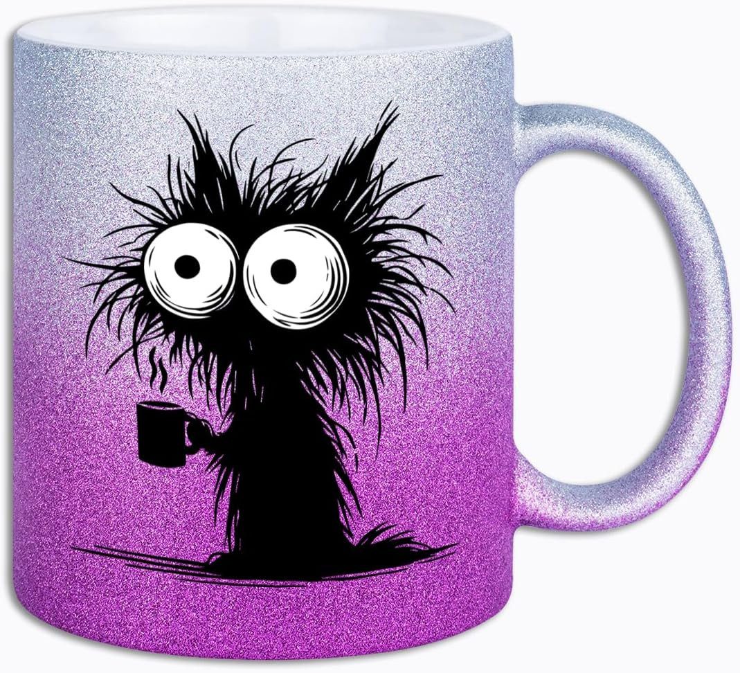 Hustling Sharks Tasse Hustling Sharks® Glitzer-Tassen - Ich brauch Kaffee I, 330 ml