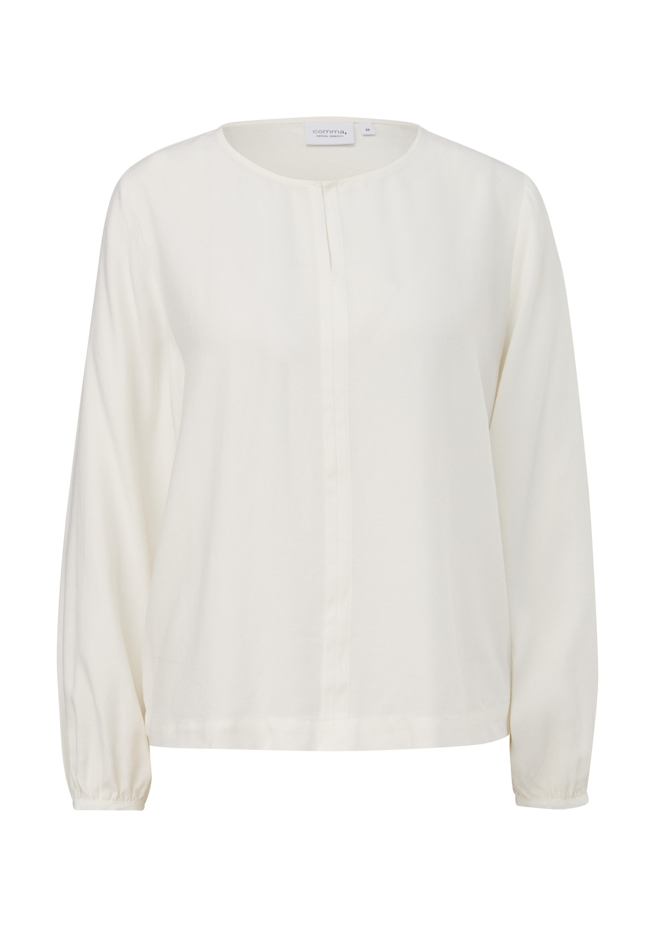 comma Langarmbluse Bluse Langarmbluse aus Viskose