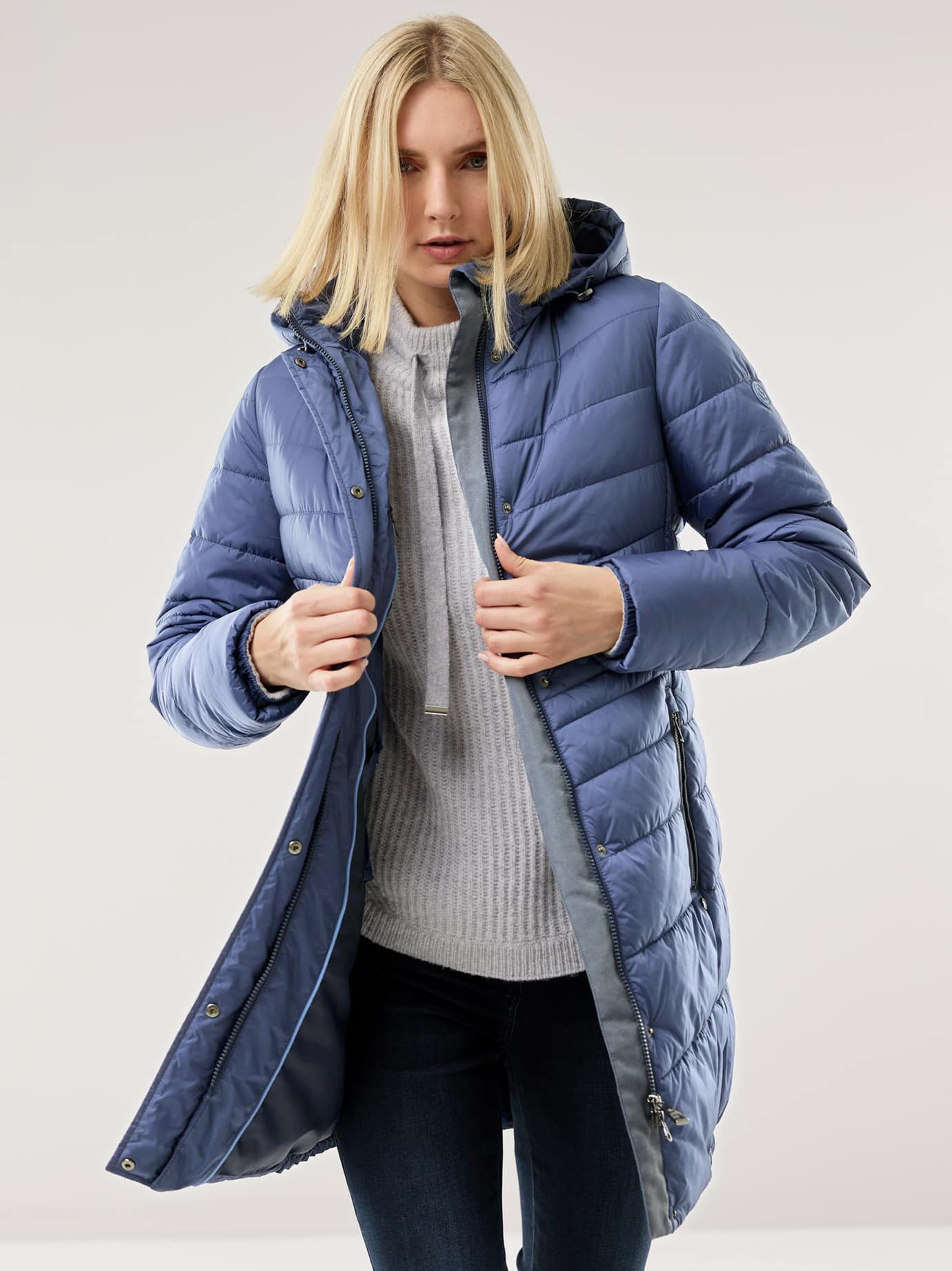 Walbusch Funktionsjacke Damen Aquastop Thermomantel 2.0 mit Kapuze, mit Kapuze