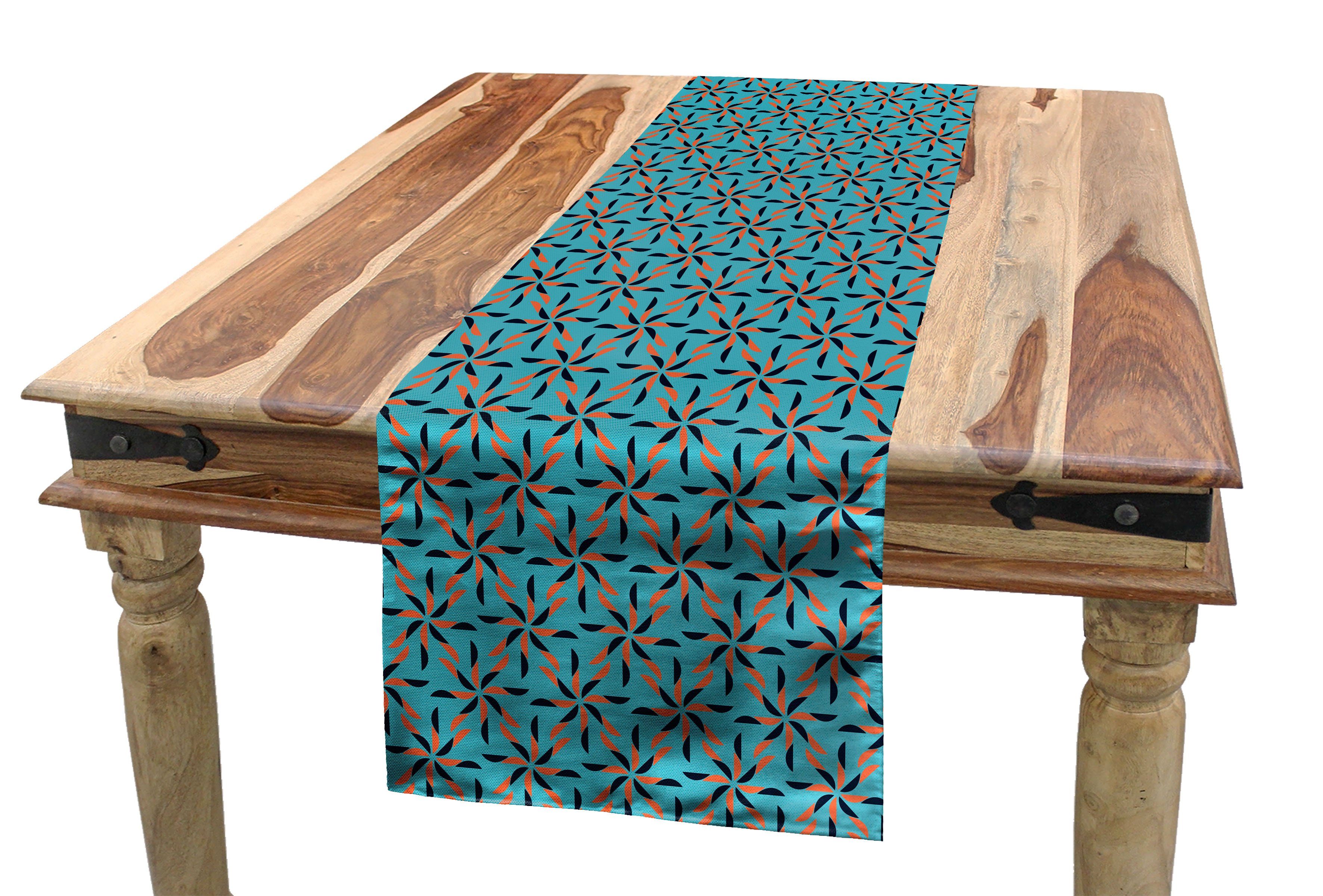 Tischläufer, Rechteckiger Blumen-Patterned Dekorativer Abakuhaus Esszimmer Küche Tischläufer Geometrisch