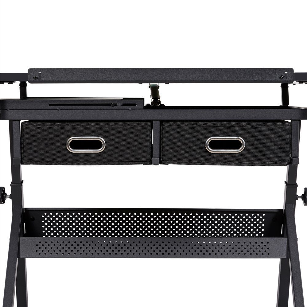 Tischplatte Yaheetech Zeichentisch, mit Verstellbarer schwarz Architektentisch