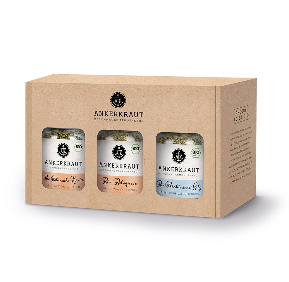 Ankerkraut Gewürz Bio Mediterrane Gewürz-Box, Bio Mediterrane Gewürz-Box