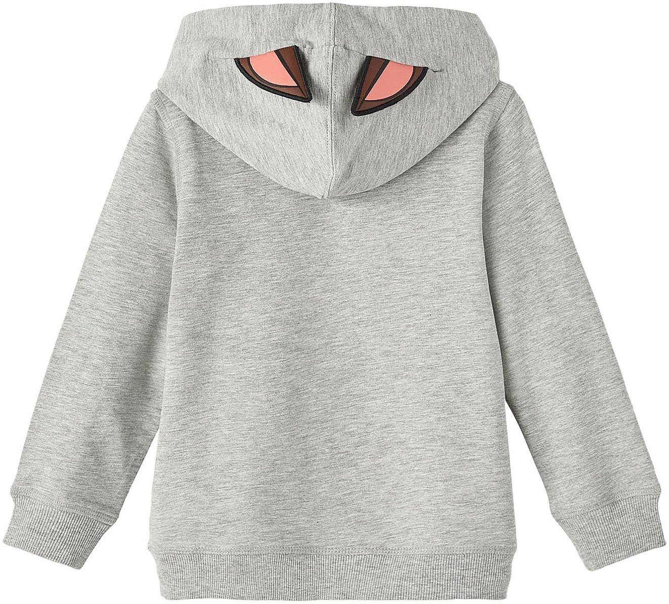 Frontdruck Paw Hoodie mit CPLG It Patrol SWEAT PAWPATROL UNB EARS Name Grey NMMJATT Melange W