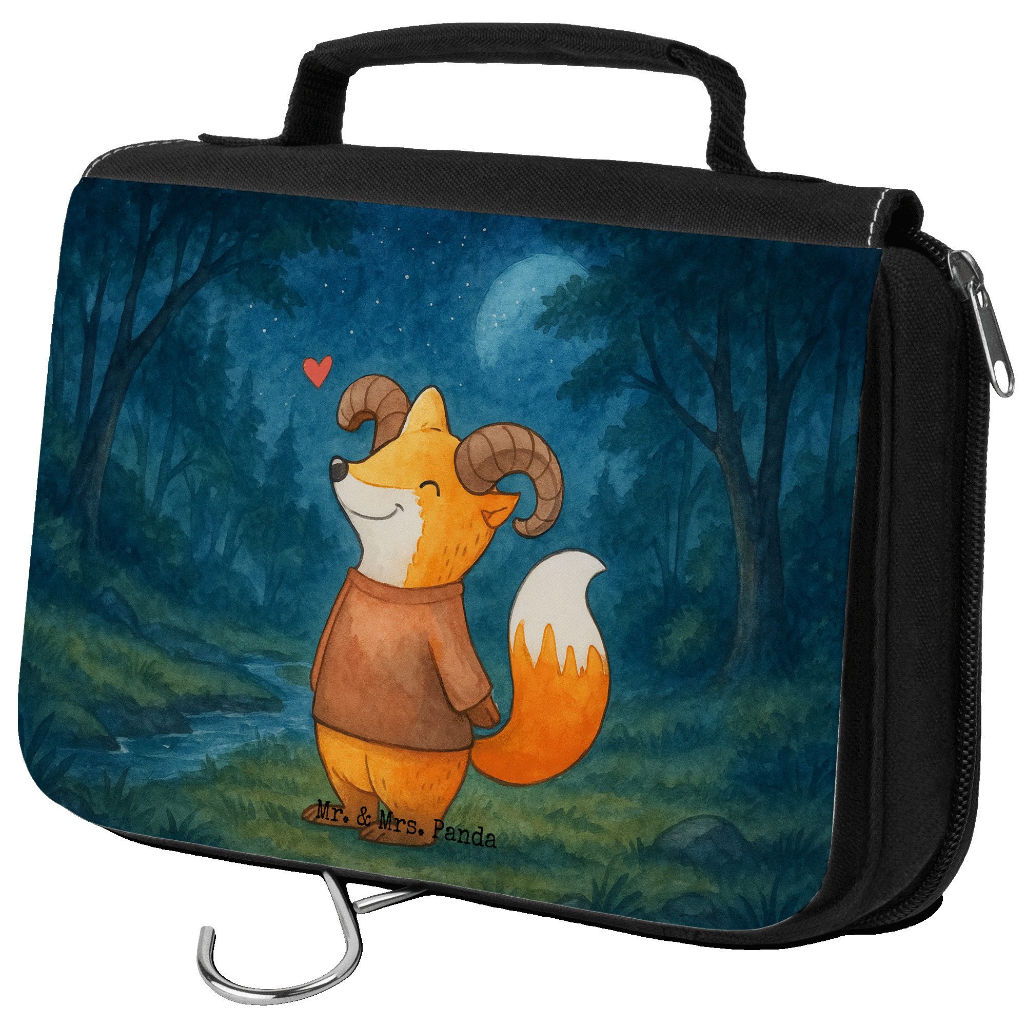Kulturbeutel Widder Astologie Design, beauty case, Weiß, Geschenk, hygienebeutel