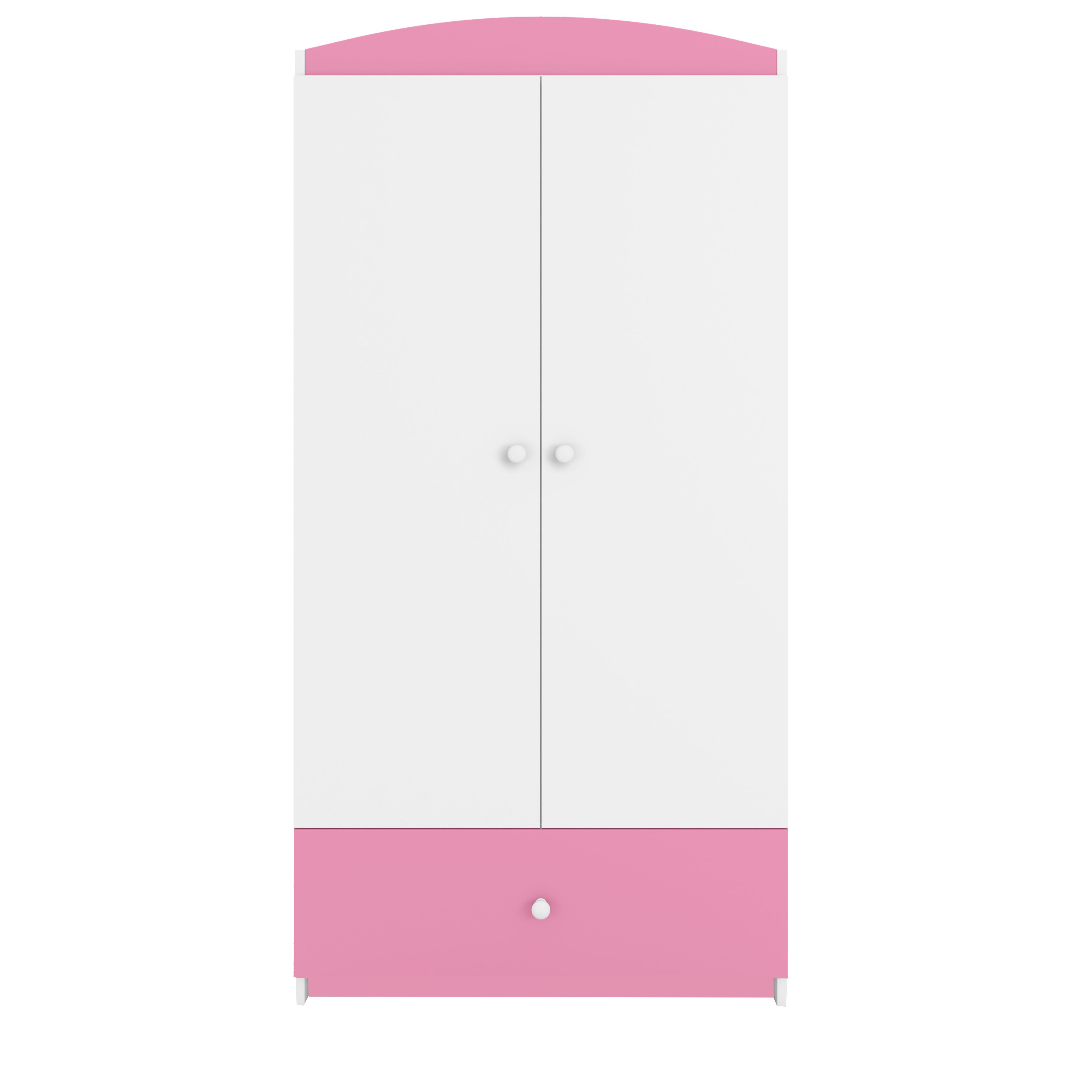Raumhirsch Furniture Kinderkleiderschrank ohne Motiv - Kleiderschrank für Kinder (Kinderzimmerschrank in schlichtem Design, Mit Ablagefächern & Kleiderstange) modernes, minimalistisches Design, verschiedene Farben & Designs