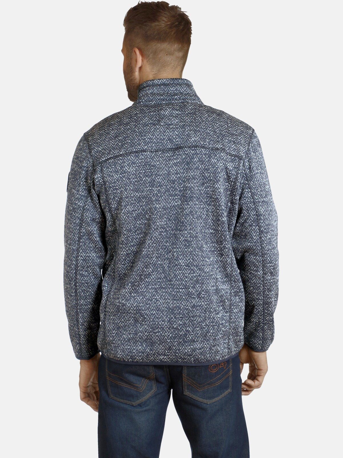 Jan Vanderstorm Sweatjacke KOLMUND mit Zick-Zack-Muster günstig online kaufen