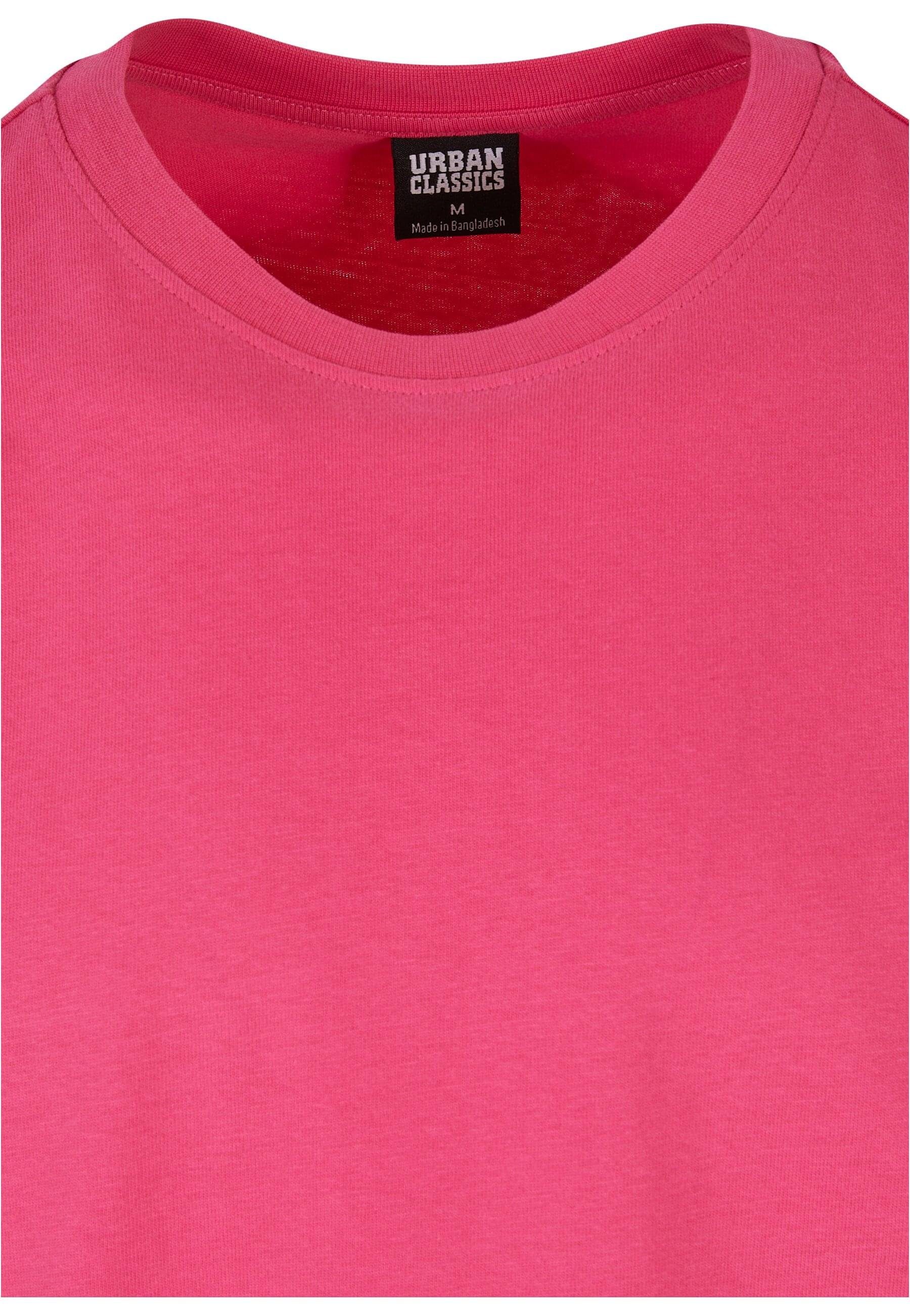 Tee URBAN CLASSICS T-Shirt Herren (1-tlg) Oversized hibiskuspink Heavy
