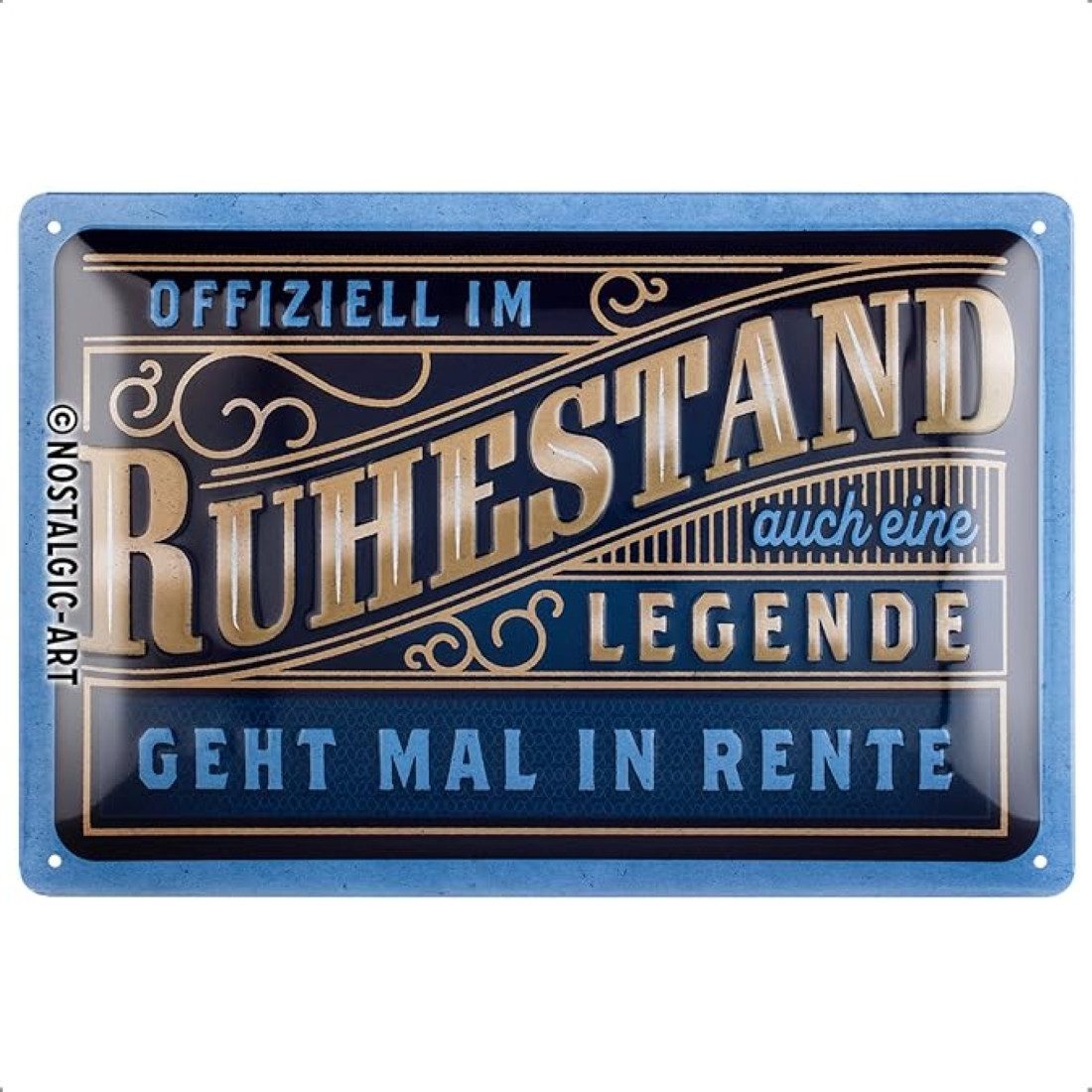 Nostalgic-Art Metallschild Blechschild 20 x 30 cm - Offiziell im Ruhestand