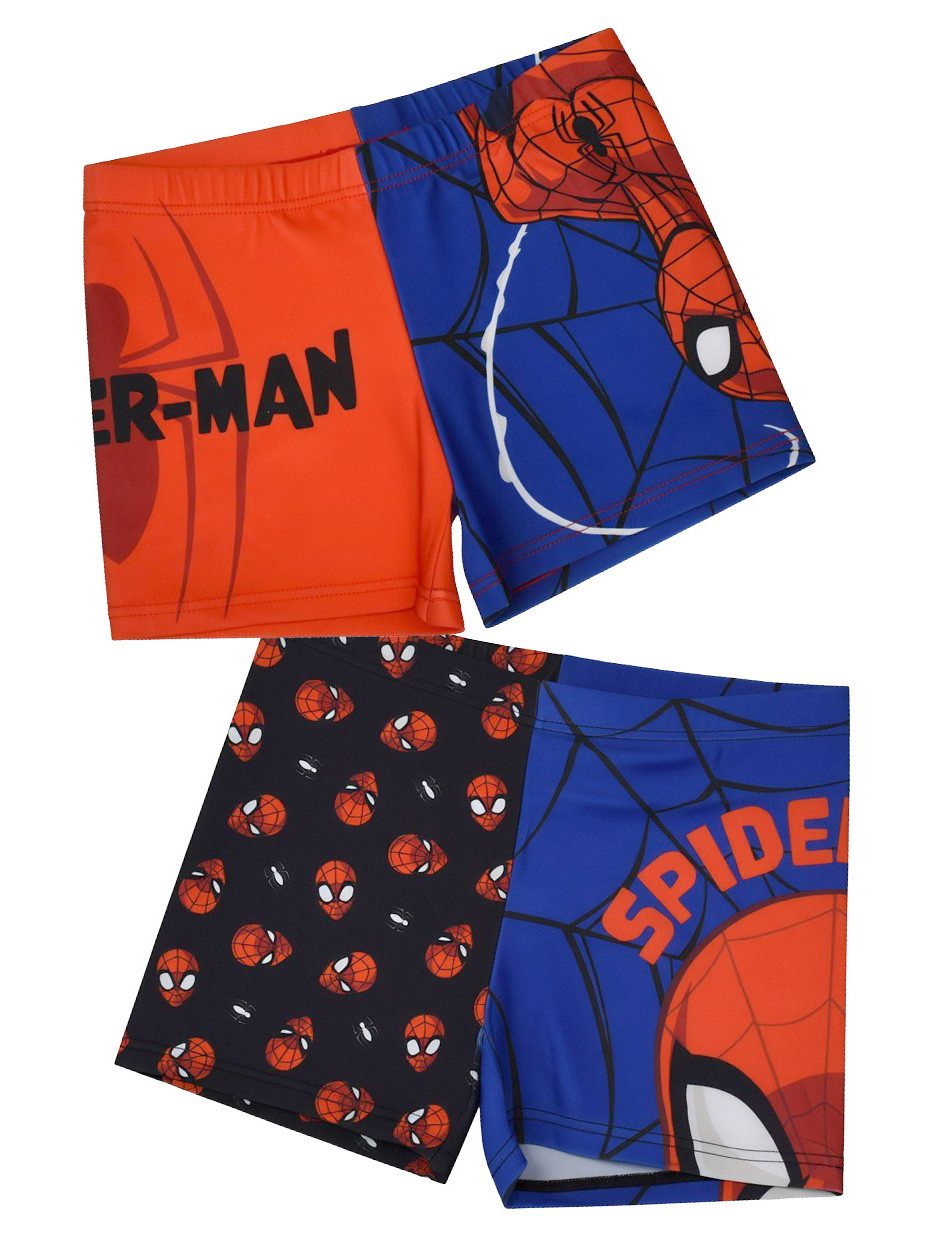 United Labels® Badehose Marvel Spiderman Badehose Schwimmhose Badekleidung (2er Pack)