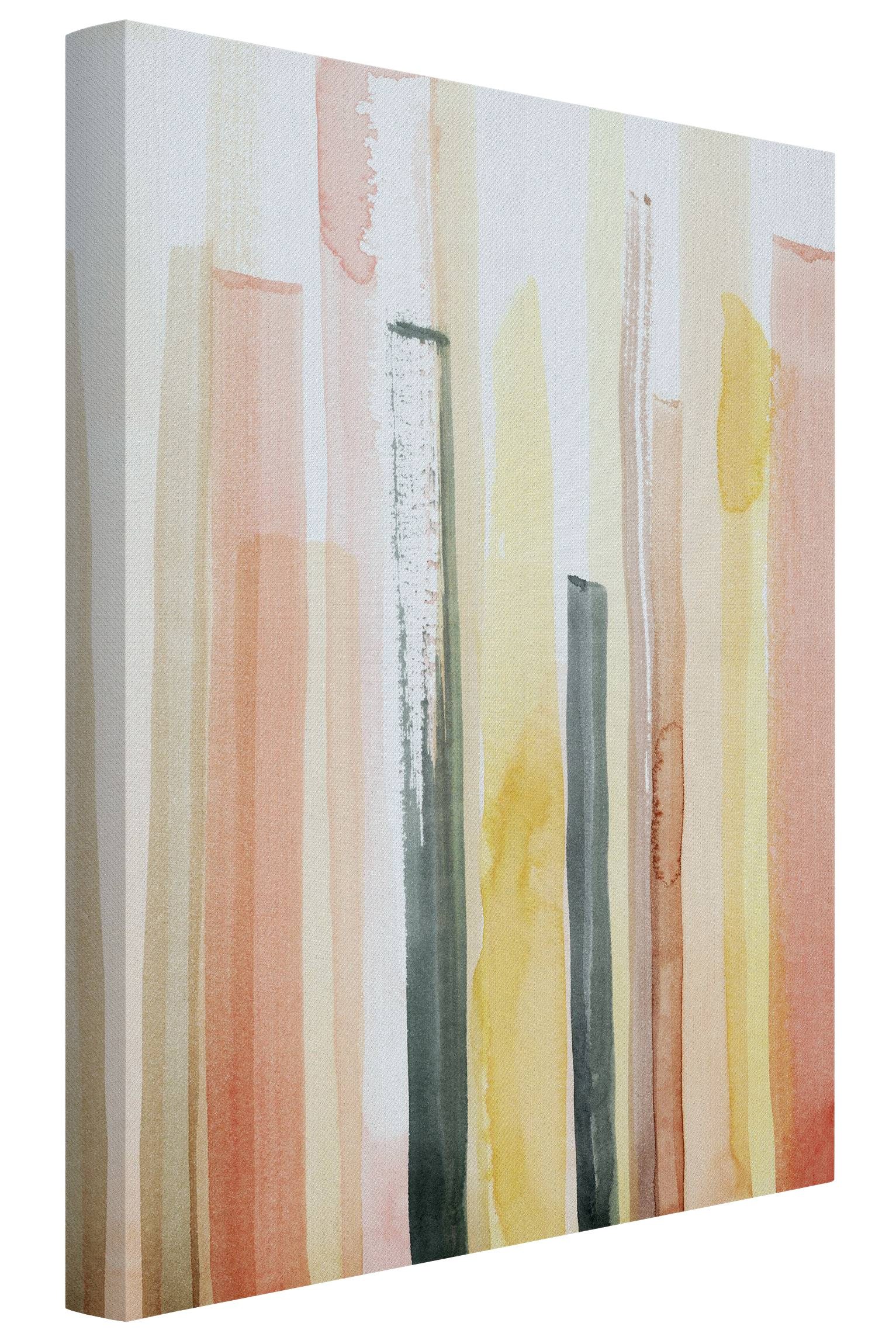 Bilderdepot24 Leinwandbild Akustikbild Abstrakt Modern Korallen Akustik Bilder, (Wandbild im Leinwandstil mit 4 cm Keilrahmen für bessere Raumakustik), Bild auf Leinwand; Leinwanddruck in vielen Größen