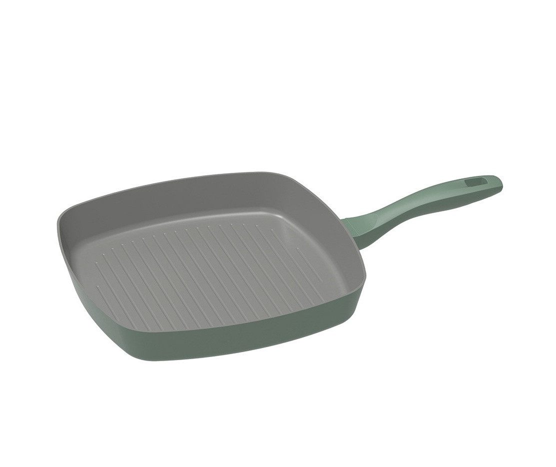 Michelino Grillpfanne Alythia 28 cm, Induktionsgeeignet & Antihaftbeschichtet Grün, Aluminium (1-tlg), Induktionsgeeignet, 28 x 28 cm