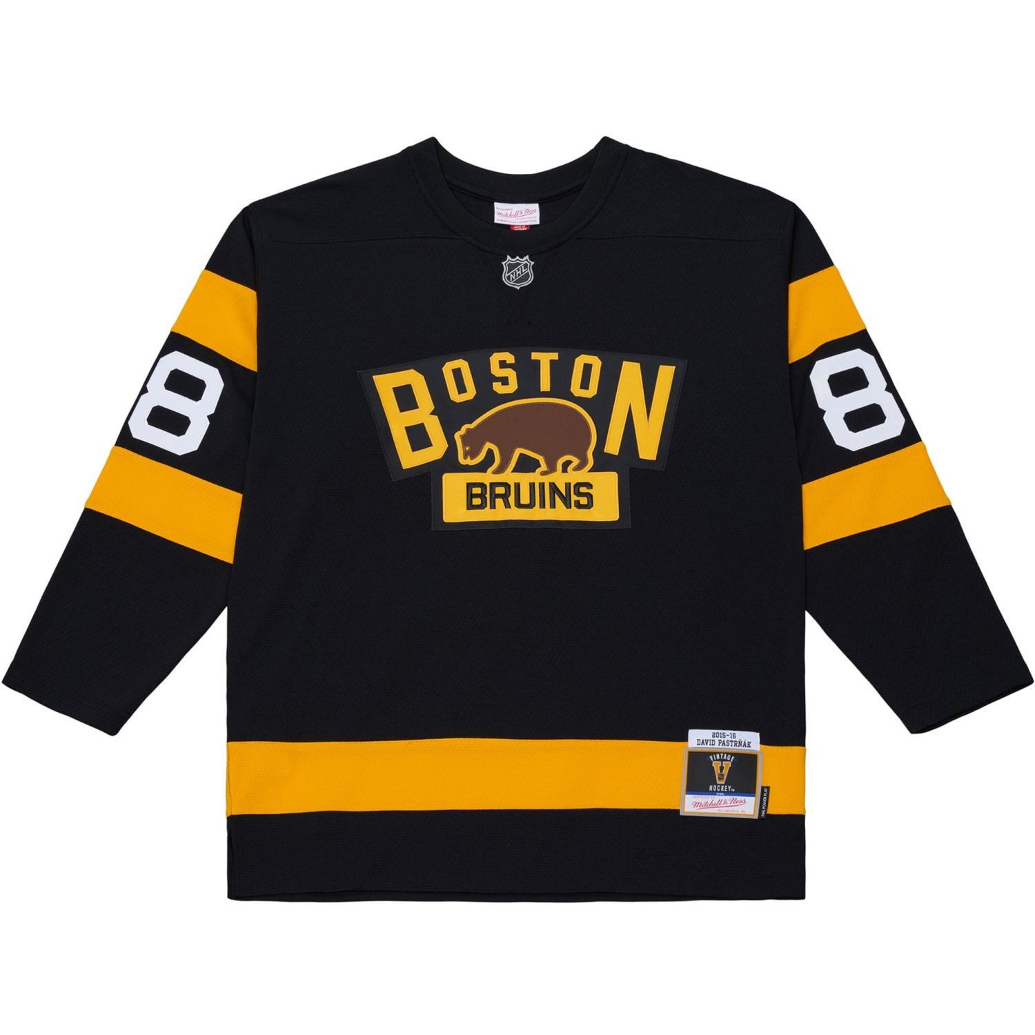 Mitchell & Ness Eishockeytrikot David Pastrnak 2016 Boston Bruins NHL Jersey