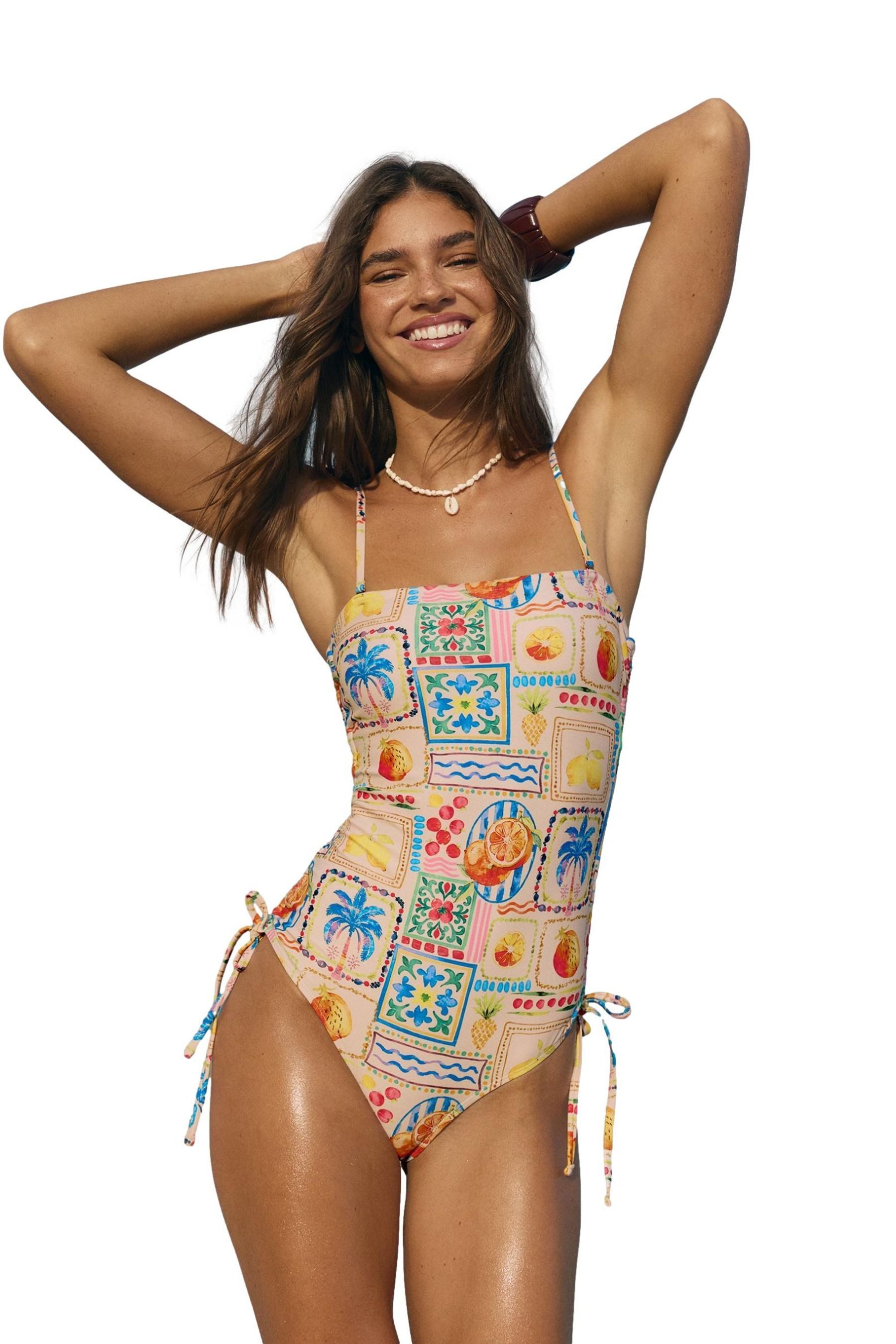 Friends Like These Badeanzug Friends Like These Bandeau-Badeanzug mit Print (1-St)