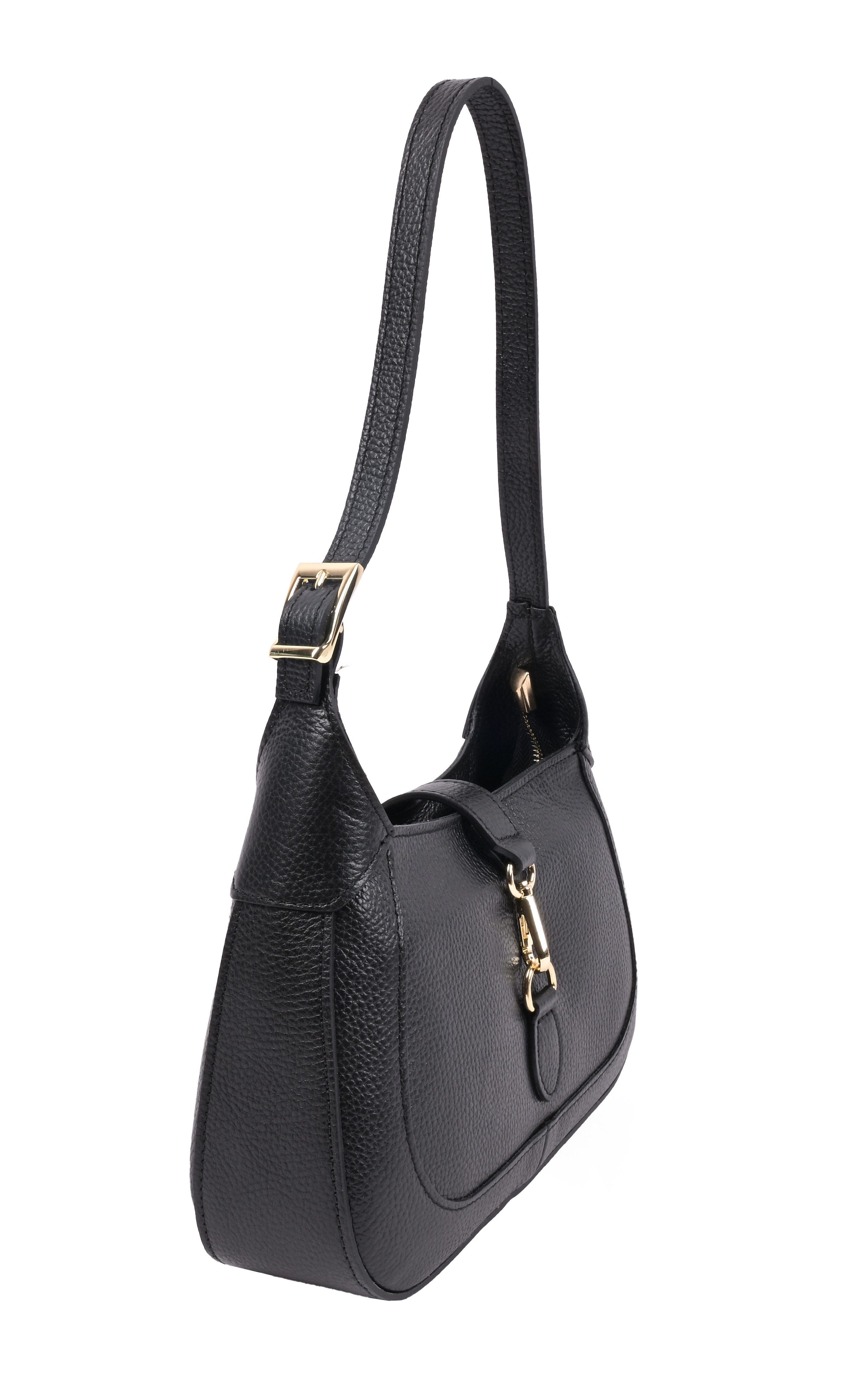 Goodman Design Schultertasche Echtledertasche – Italienische Handwerkskunst in zeitlosem Design, Hochwertiges Echtleder – langlebig, edel und angenehm im Griff