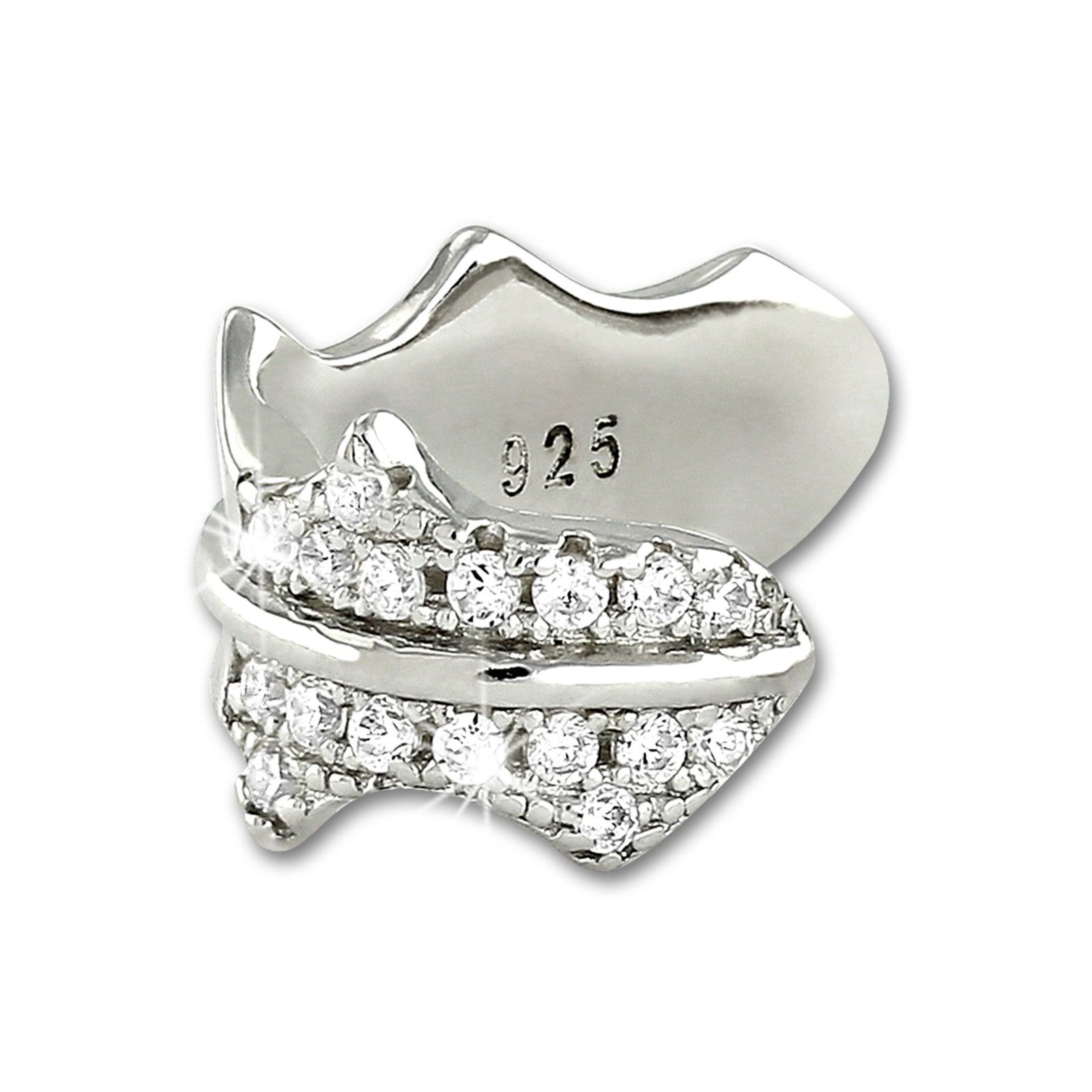 SilberDream Paar Ohrklemmen SilberDream Blatt Ear Cuff Ohrringe (Ohrklemme), Damen Ohrklemme Blatt Ear Cuff 925 Sterling Silber, weiß