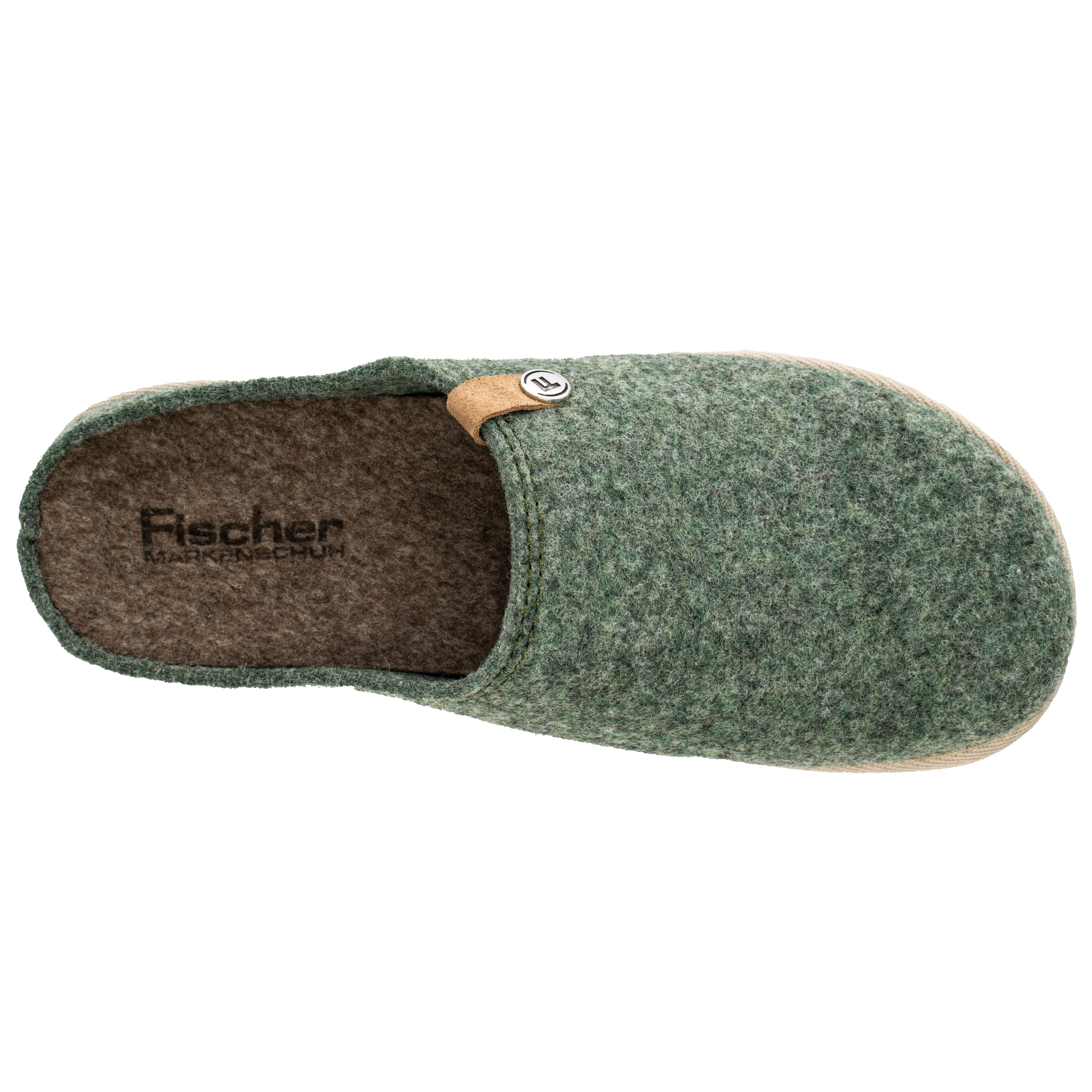 Fischer-Markenschuh Katrin Pantoffel aus recyceltem PET Filz, Einlegesohle aus Filz herausnehmbar