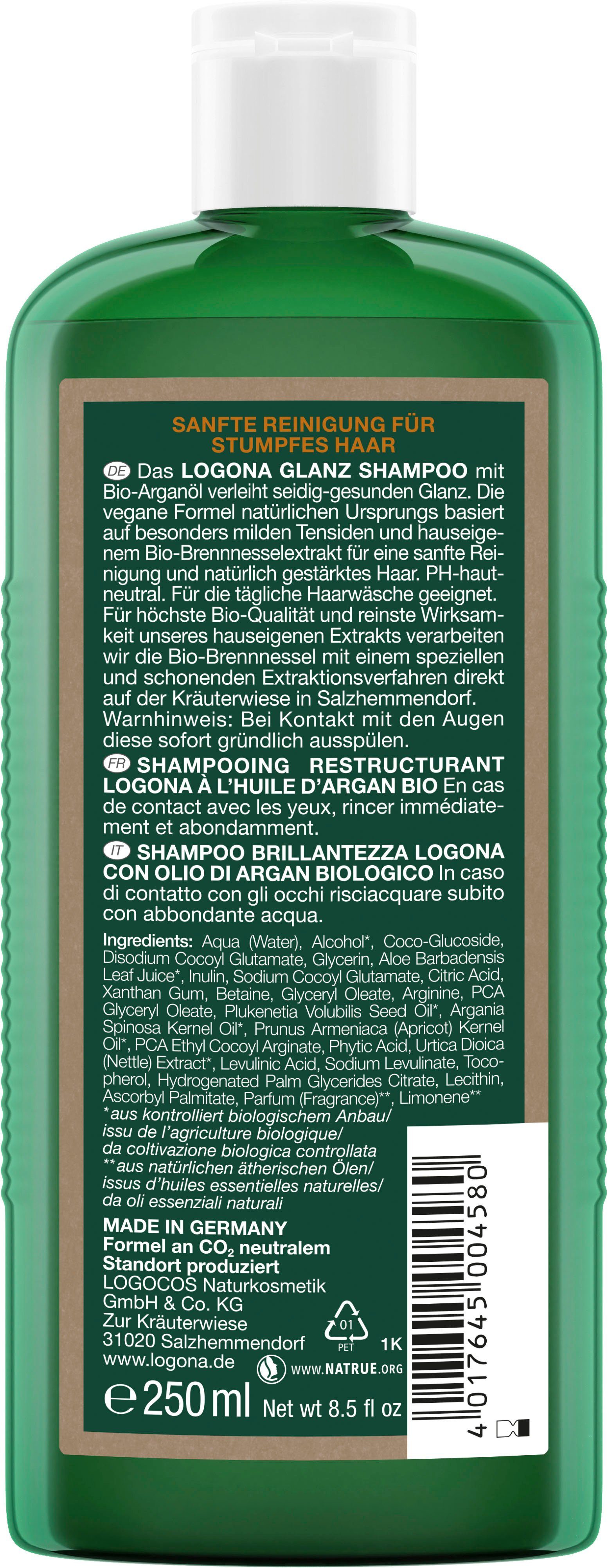 LOGONA Haarshampoo Logona Bio-Arganöl Shampoo Glanz