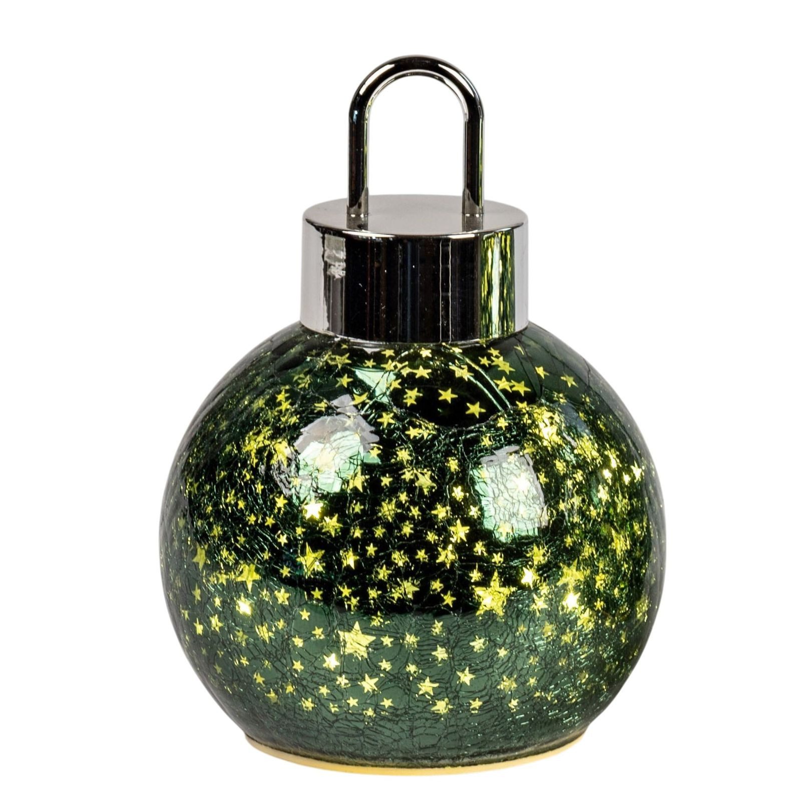 formano LED Dekolicht LED Deko-Kugel Tannengrün 17 cm mit Timer Weihnachten Weihnachtsdeko, LED fest integriert