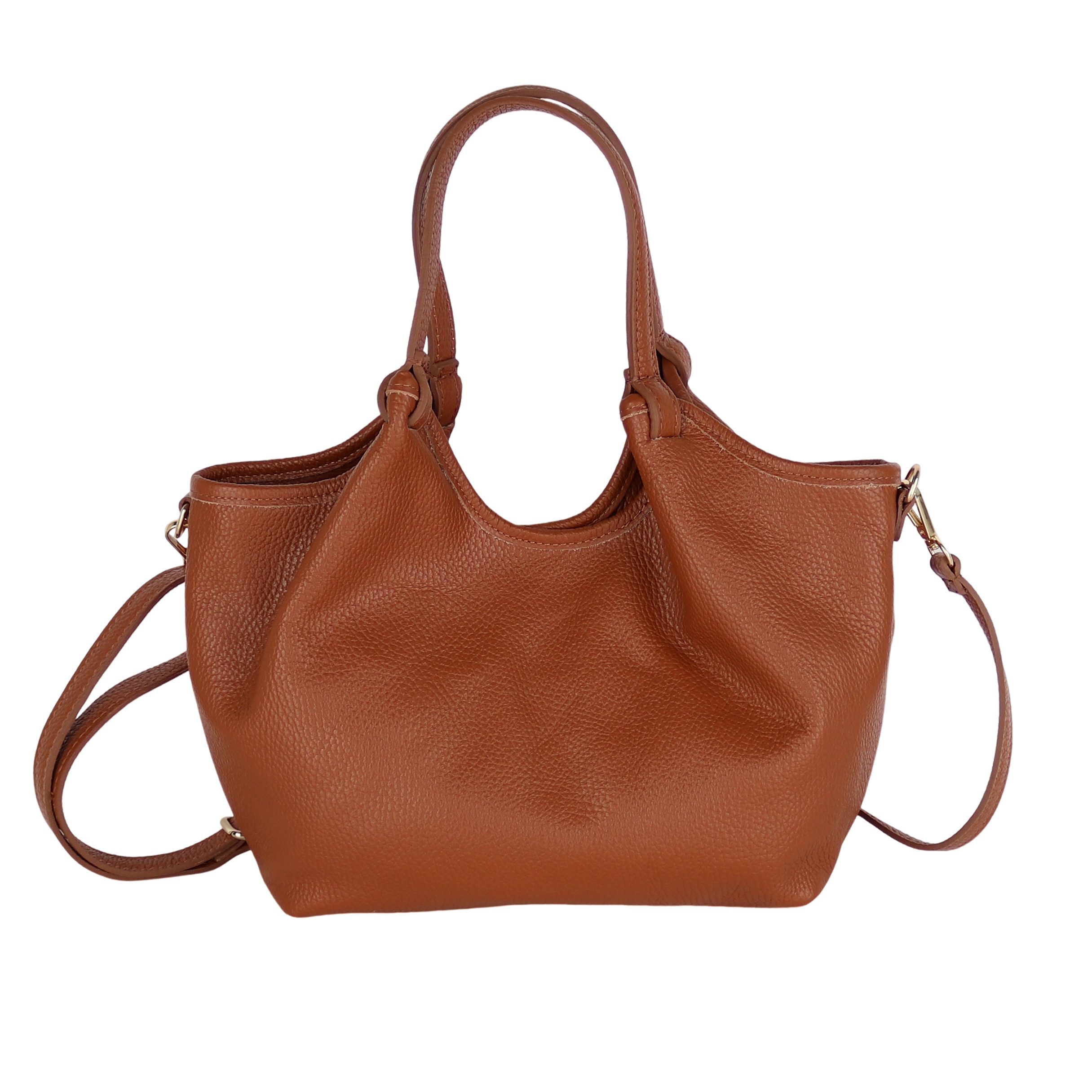 MIRROSI Umhängetasche Damen Crossbody Bag, Echtleder Made In Italy, Mittelgroße Damen Tasche 32x24x12cm