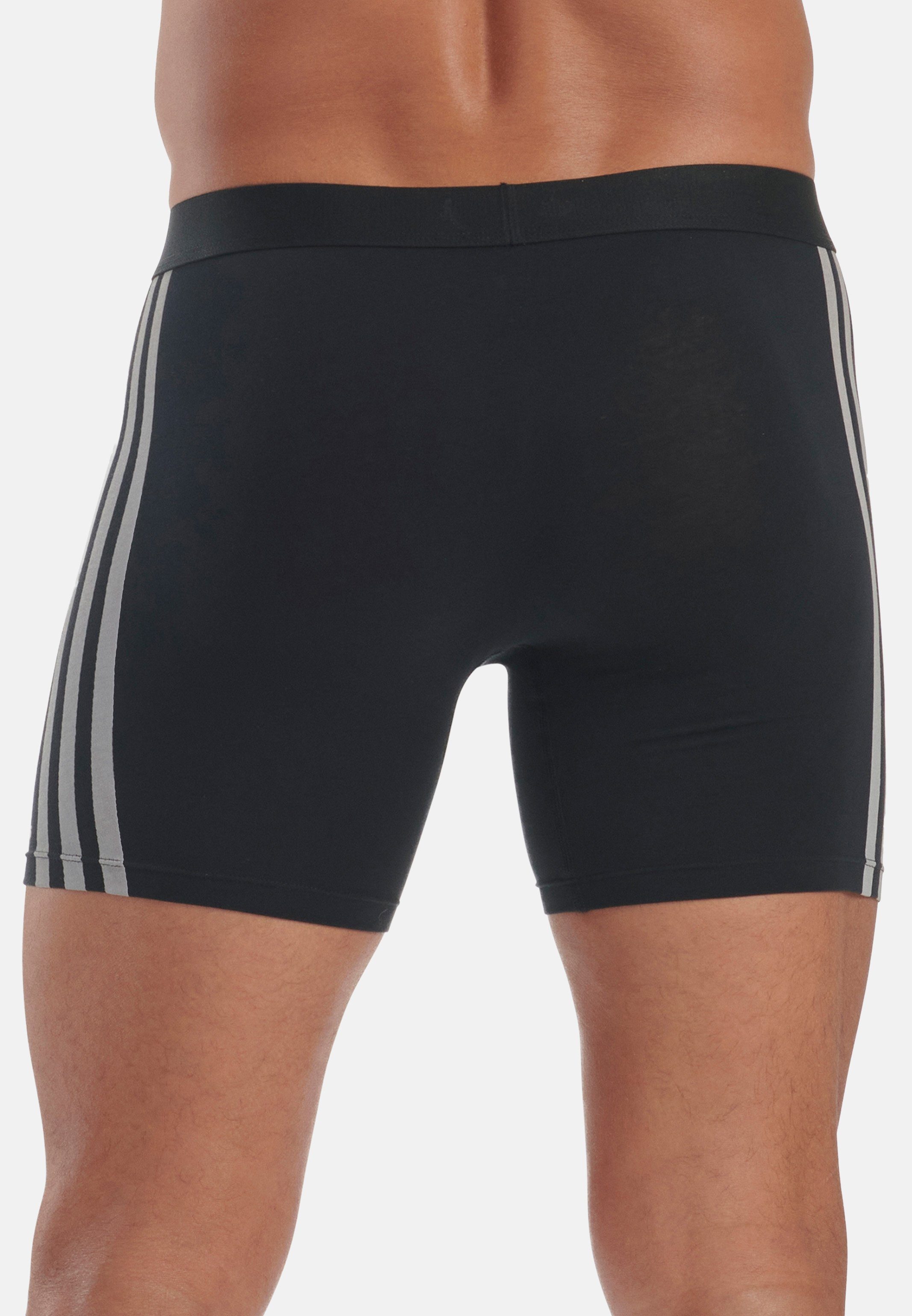 Baumwolle Short Stripes Pant (Spar-Set, Cotton Ohne Active Flex - Mehrfarbig / 3 Boxer Long - Eingriff Retro Sportswear 3-St) - adidas