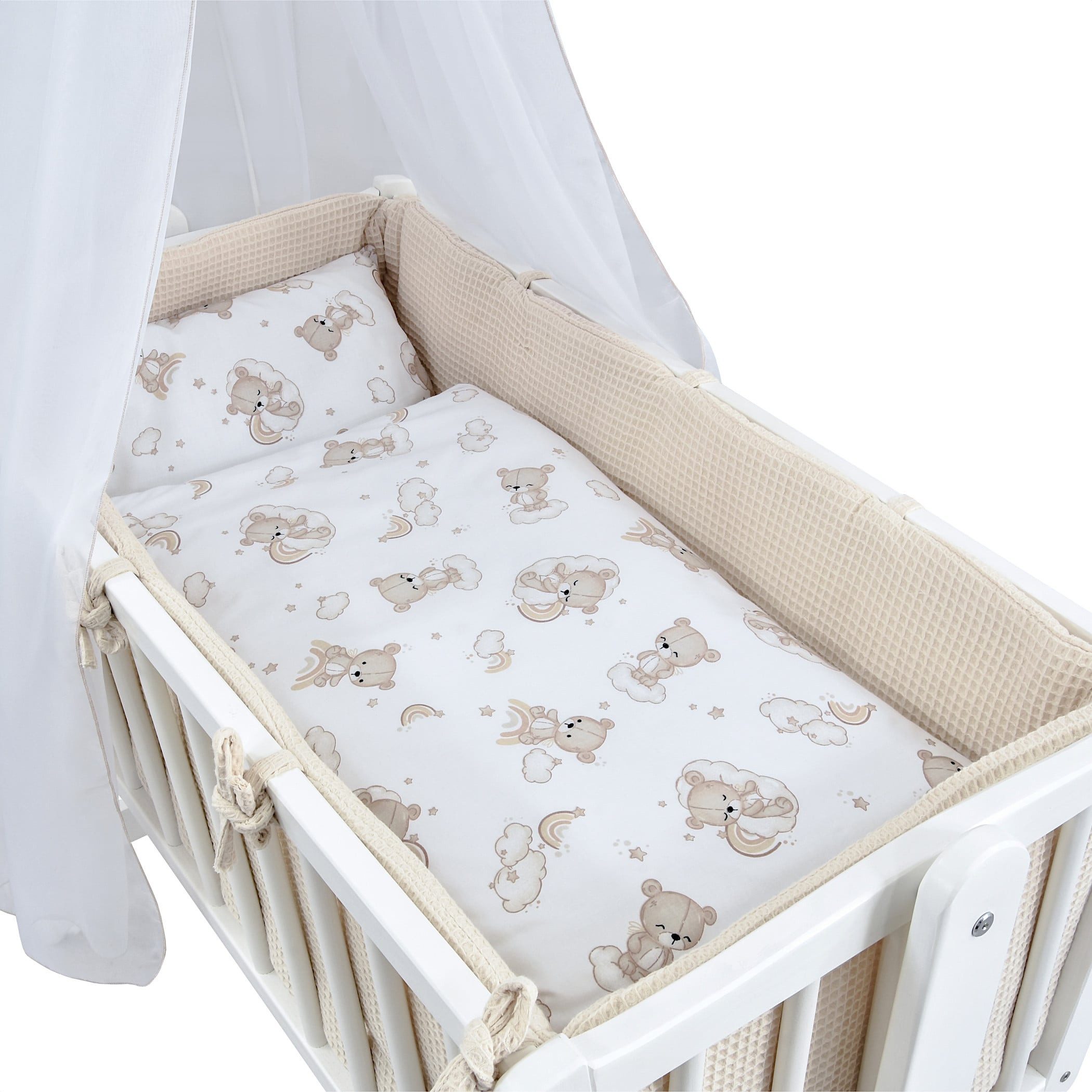 Baby-Delux Stubenbett Babywiege Komplettset, Schaukelwiege Weiß günstig online kaufen