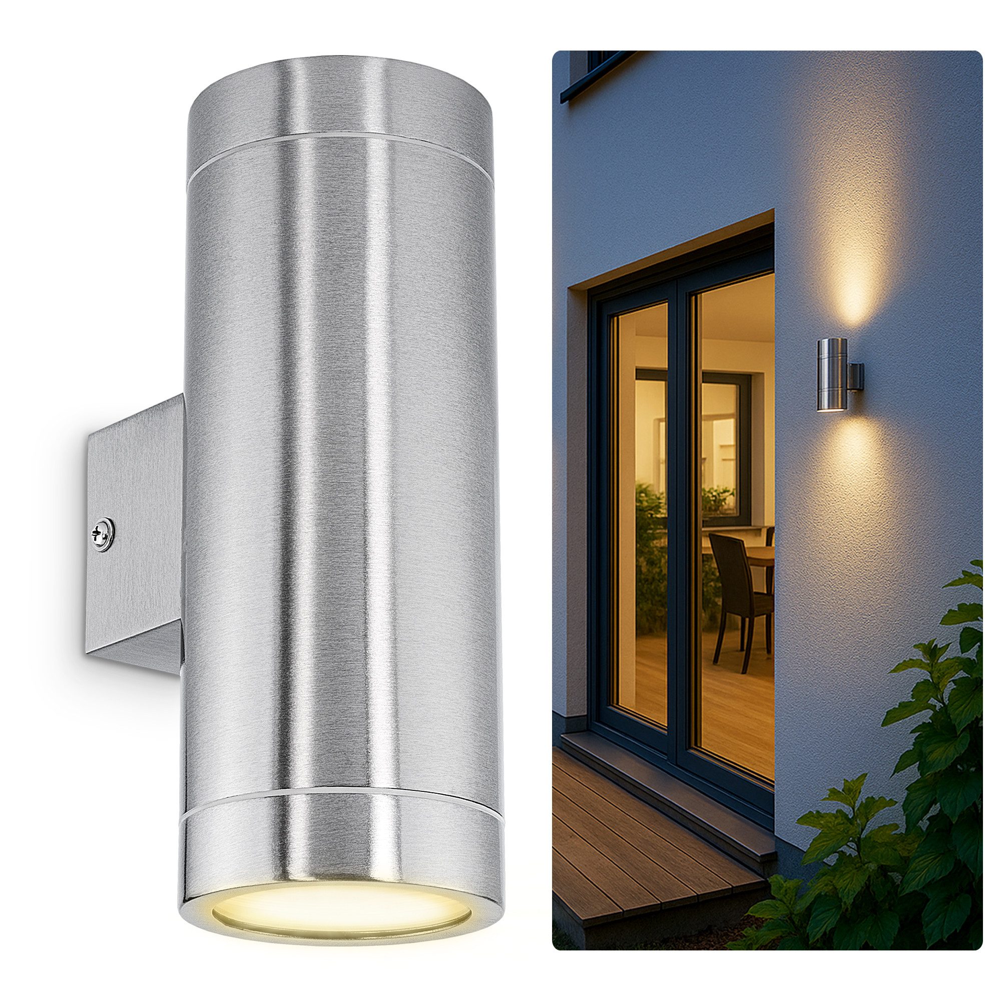 SSC-LUXon LED Außen-Wandleuchte LED Wandleuchte TIRA Edelstahl Up & Down IP günstig online kaufen