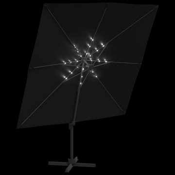 DOTMALL Sonnenschirm LED-Ampelschirm Schwarz 400x300 cm